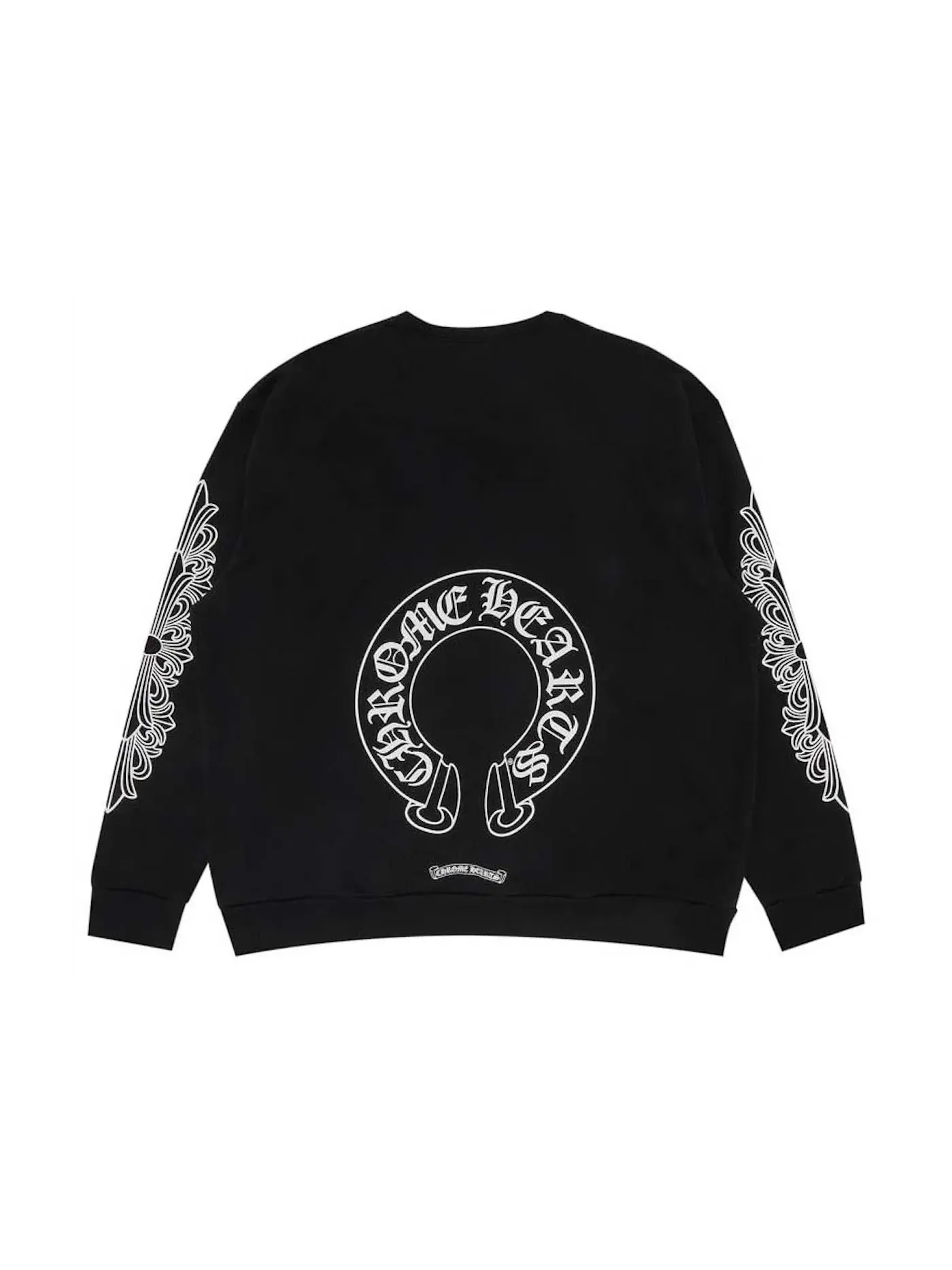 Мужской свитшот с принтом Horseshoe Chrome Hearts — изображение 2 из 2, черный