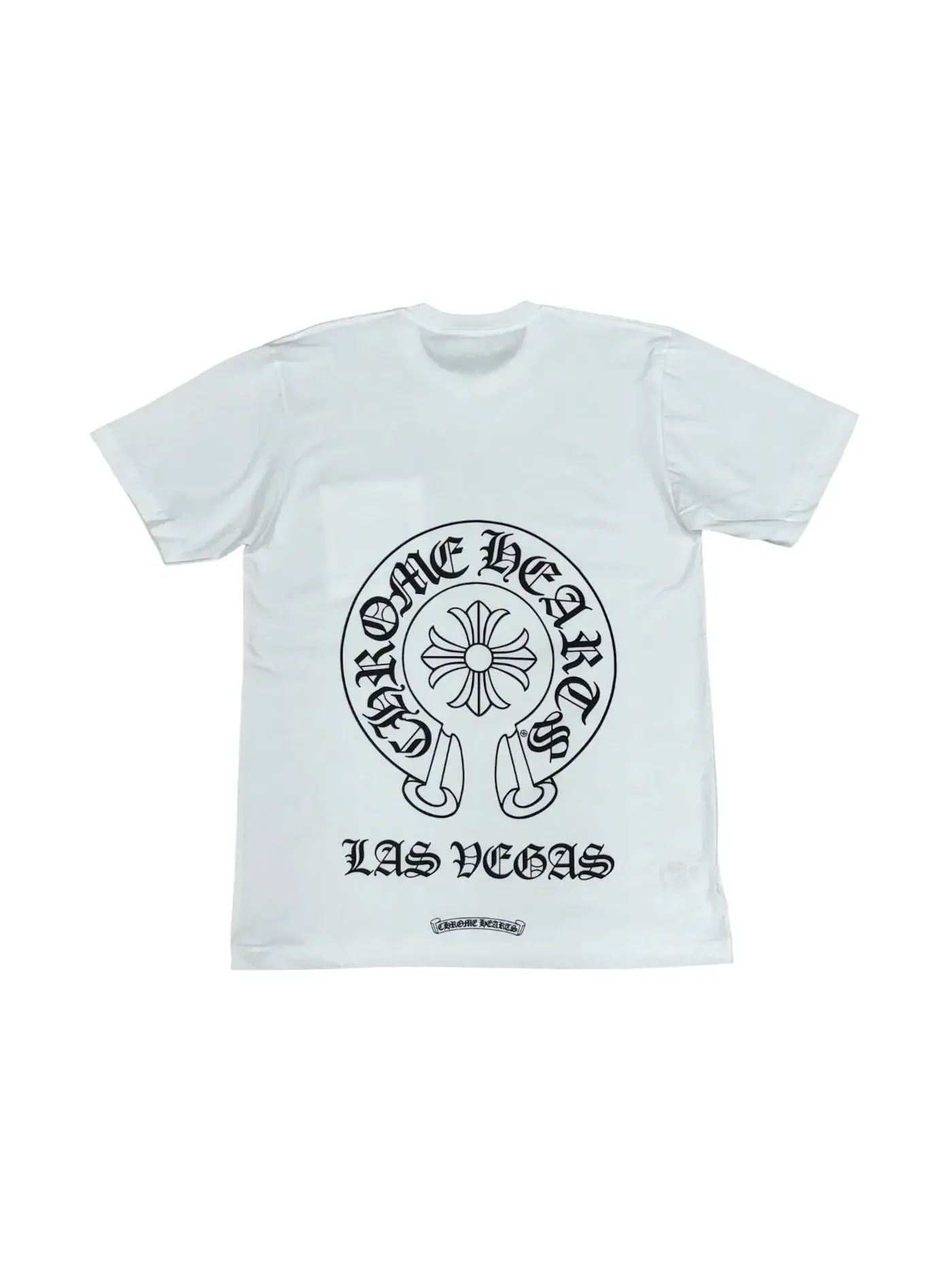 Мужская футболка с принтом Chrome Hearts Las Vegas Horseshoe Logo Chrome Hearts — изображение 1 из 2, белый