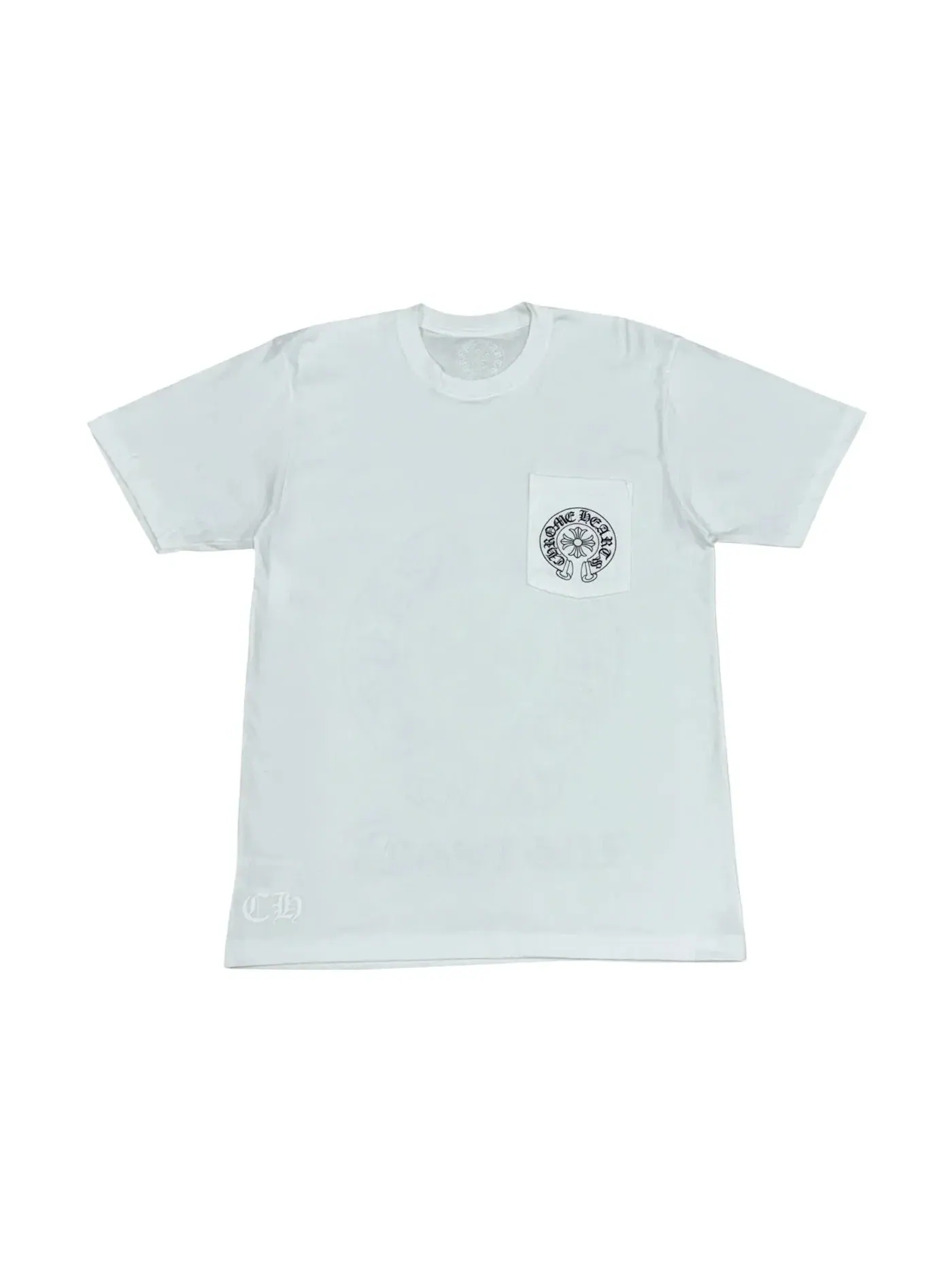 Мужская футболка с принтом Chrome Hearts Las Vegas Horseshoe Logo Chrome Hearts — изображение 2 из 2, белый