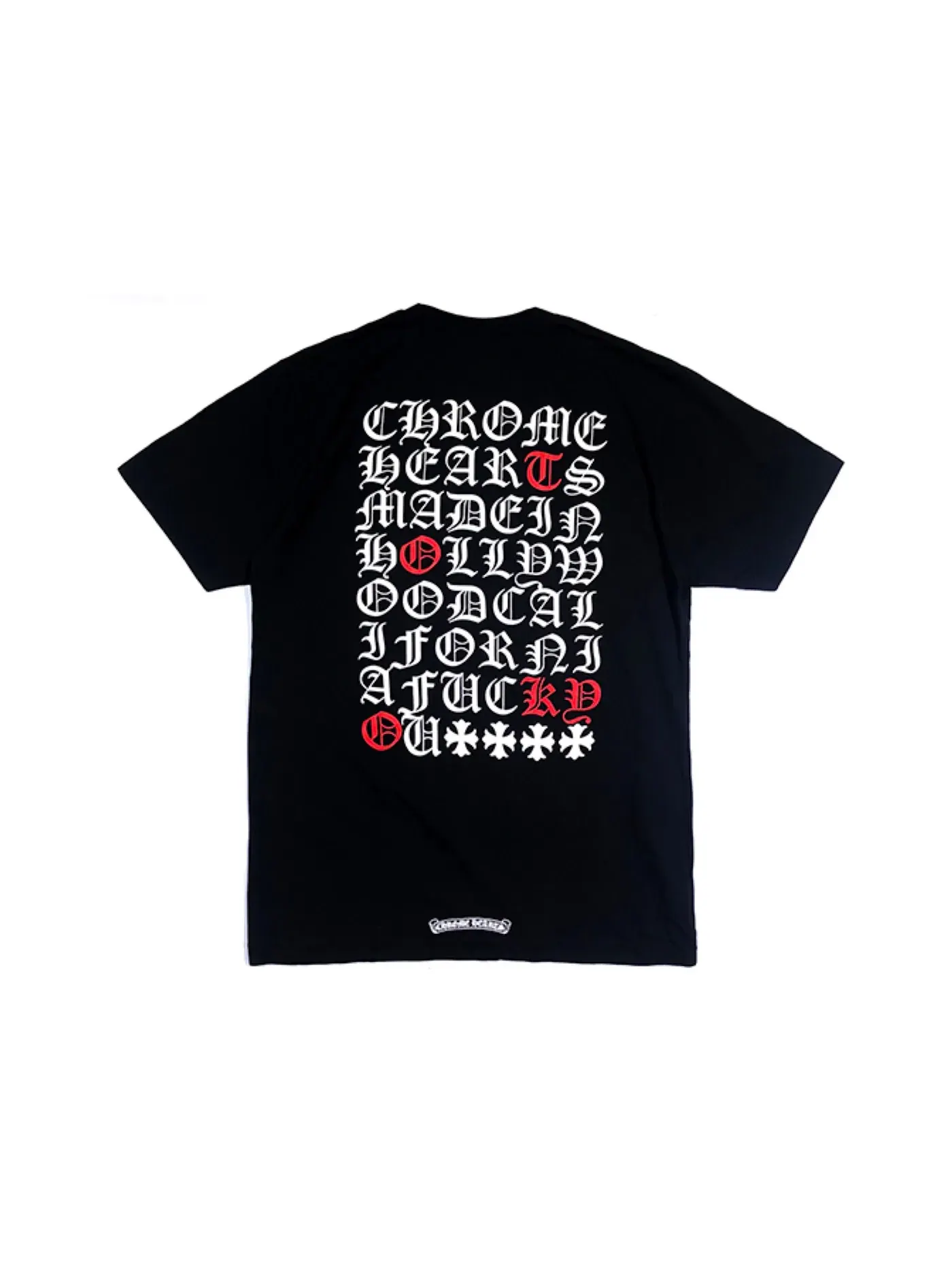 Мужская футболка с принтом Made In Hollywood Chrome Hearts — изображение 1 из 1, черный/белый/красный