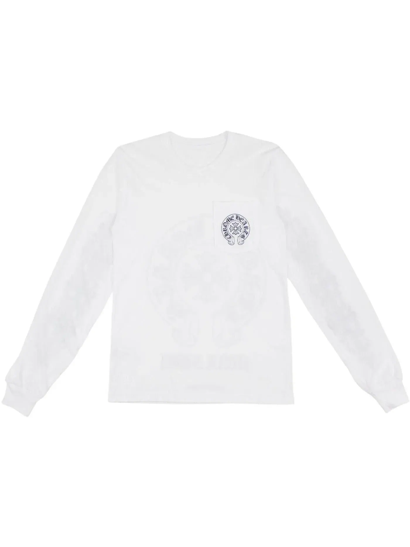 Мужская футболка с длинным рукавом Chrome Hearts Malibu Exclusive — изображение 2 из 2, белый