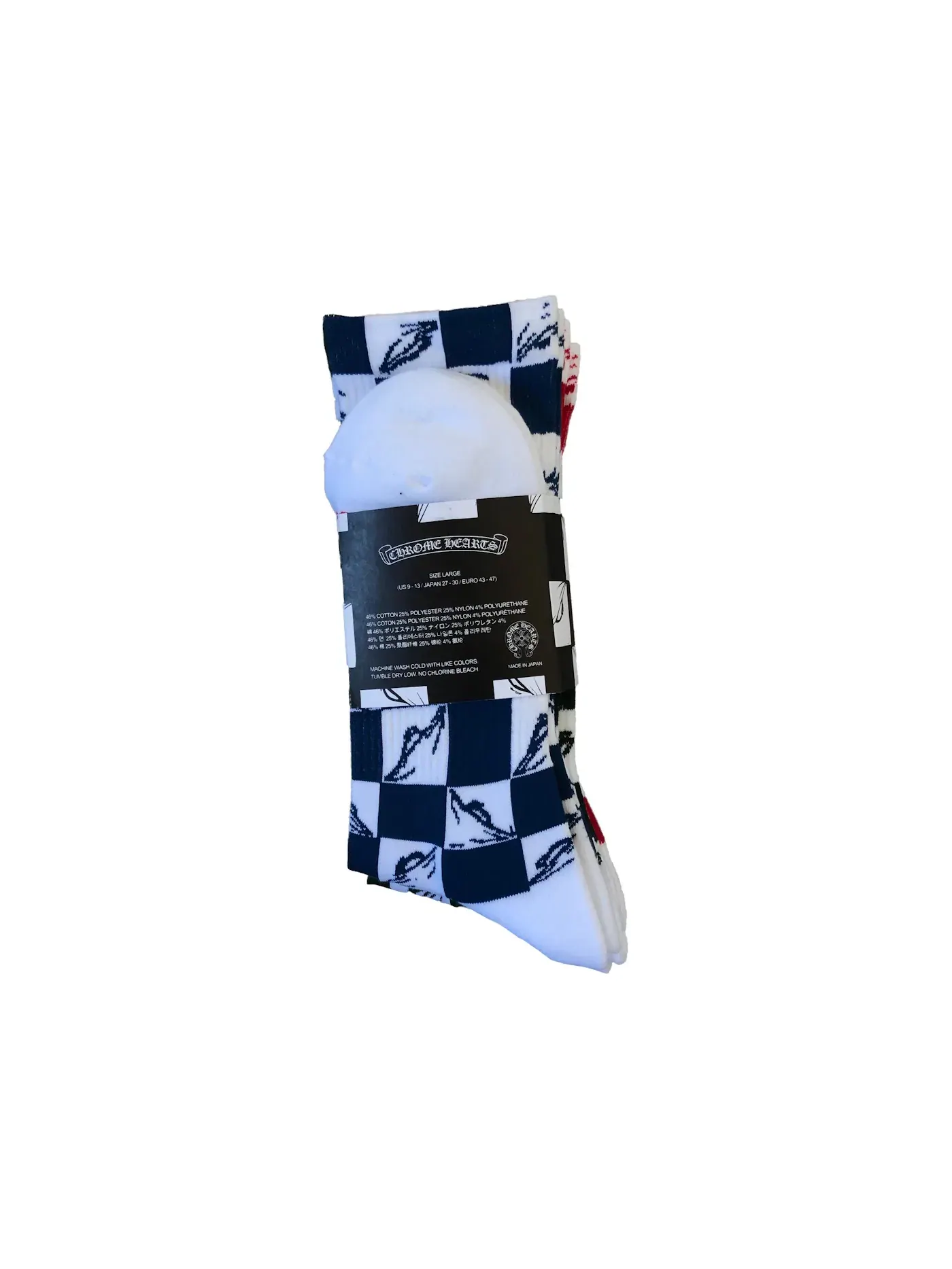Мужские носки с принтом Socks Chrome Hearts — изображение 2 из 2, мульти