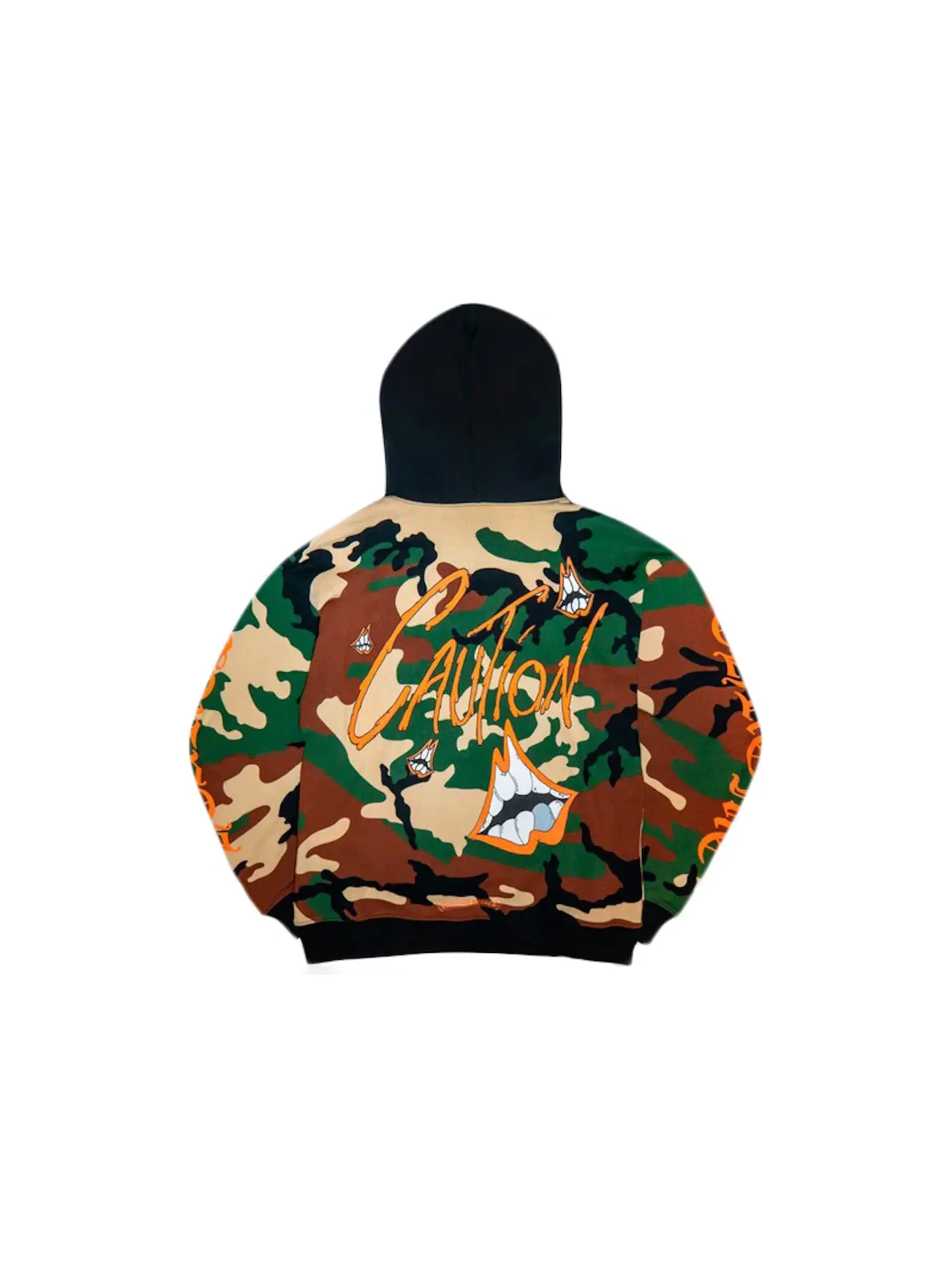 Мужская худи с принтом Chrome Hearts Matty Boy Caution Hoodie — изображение 1 из 2, камуфляж