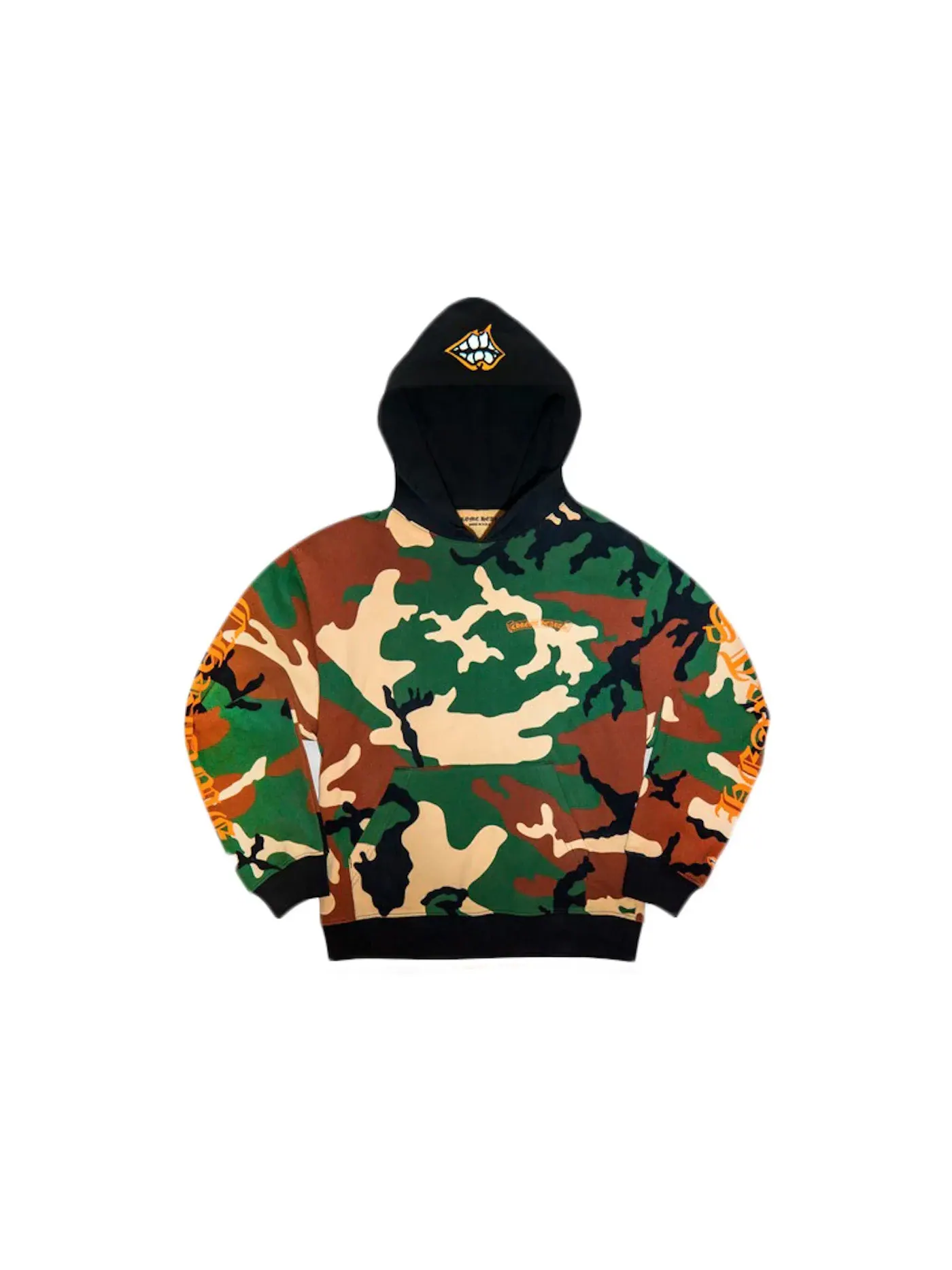 Мужская худи с принтом Chrome Hearts Matty Boy Caution Hoodie — изображение 2 из 2, камуфляж