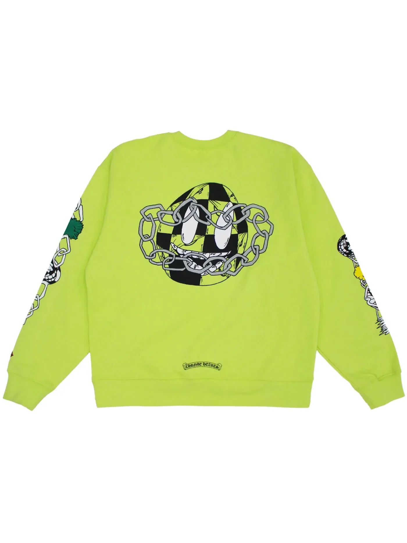 Мужской свитшот с принтом Crewneck Sweatshirt Chrome Hearts — изображение 1 из 2, зеленый