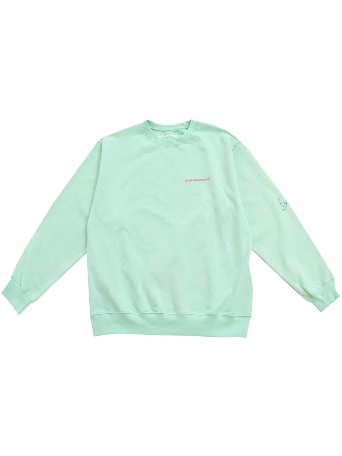 Мужской свитшот с круглым вырезом Crewneck Sweatshirt Chrome Hearts — изображение 2 из 2, морская пена