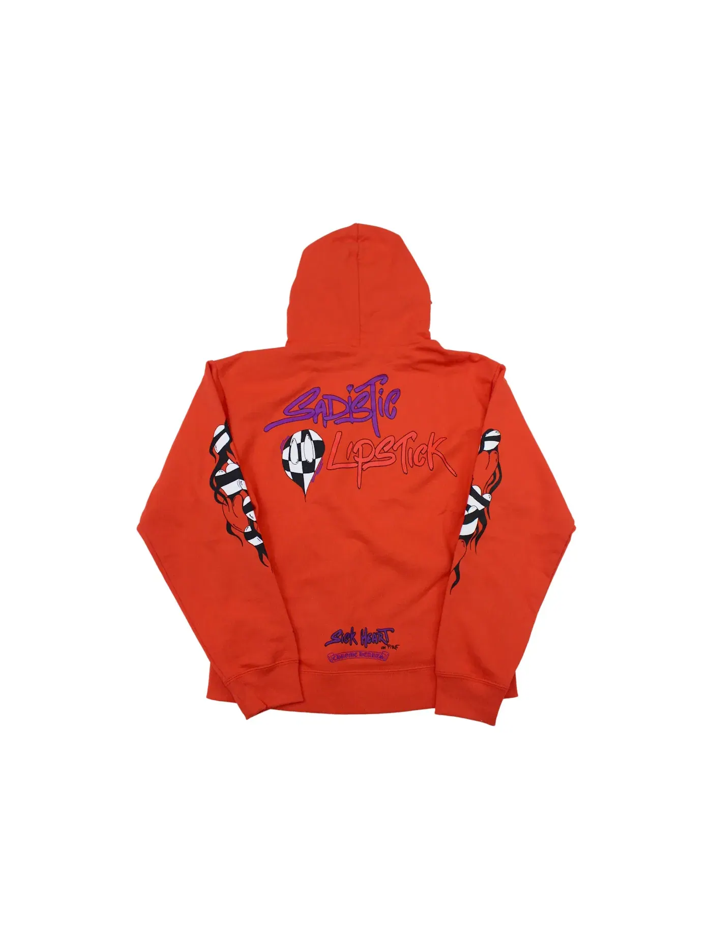Мужской худи с принтом Matty Boy Sadistic Lipstick Chrome Hearts — изображение 1 из 2, красный