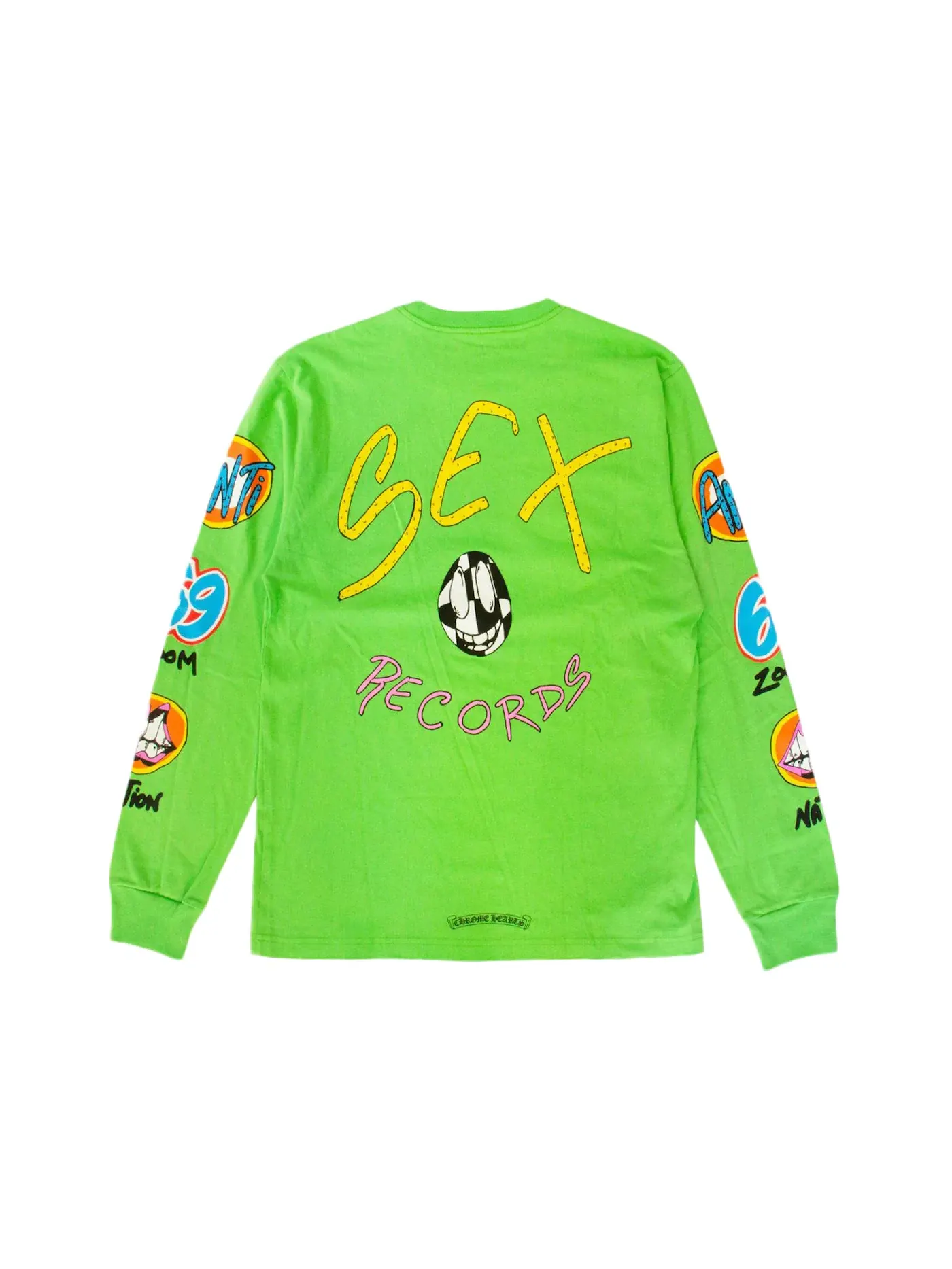 Мужская футболка с длинным рукавом с принтом Matty Boy Sex Records Chrome Hearts — изображение 1 из 2, цитрусовый