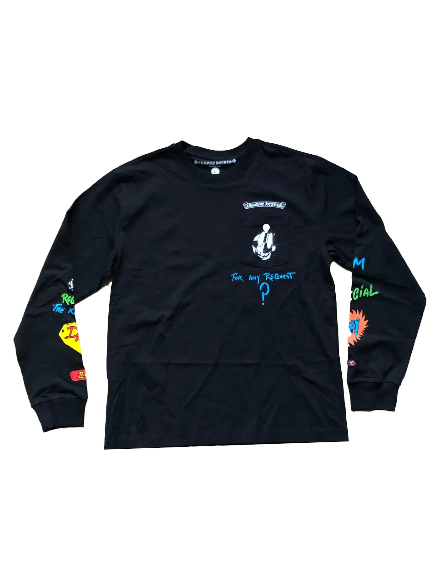 Футболка с длинным рукавом с принтом Matty Boy Sex Records Link L/S T-shirt Chrome Hearts — изображение 2 из 2, черный