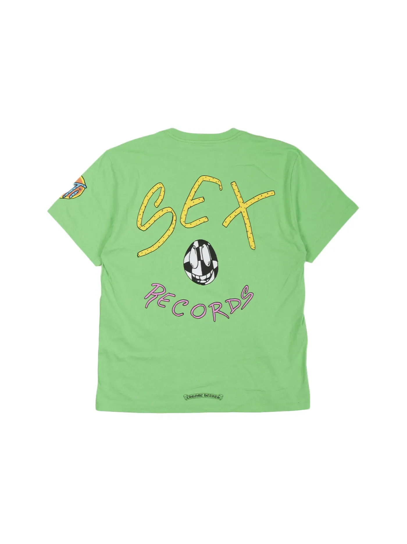Мужская футболка с принтом Chrome Hearts Matty Boy Sex Records T-shirt — изображение 1 из 2, цитрусовый