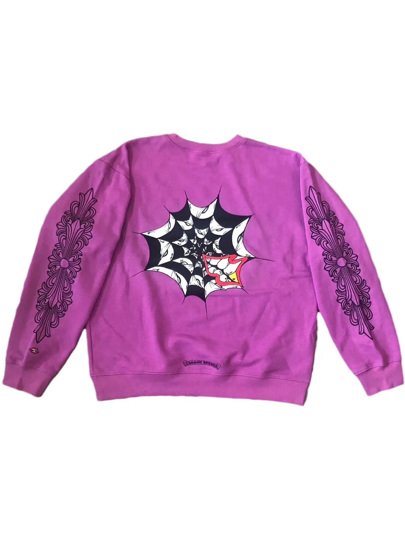 Мужской свитшот с принтом Crewneck Sweatshirt Chrome Hearts — изображение 1 из 2, фиолетовый
