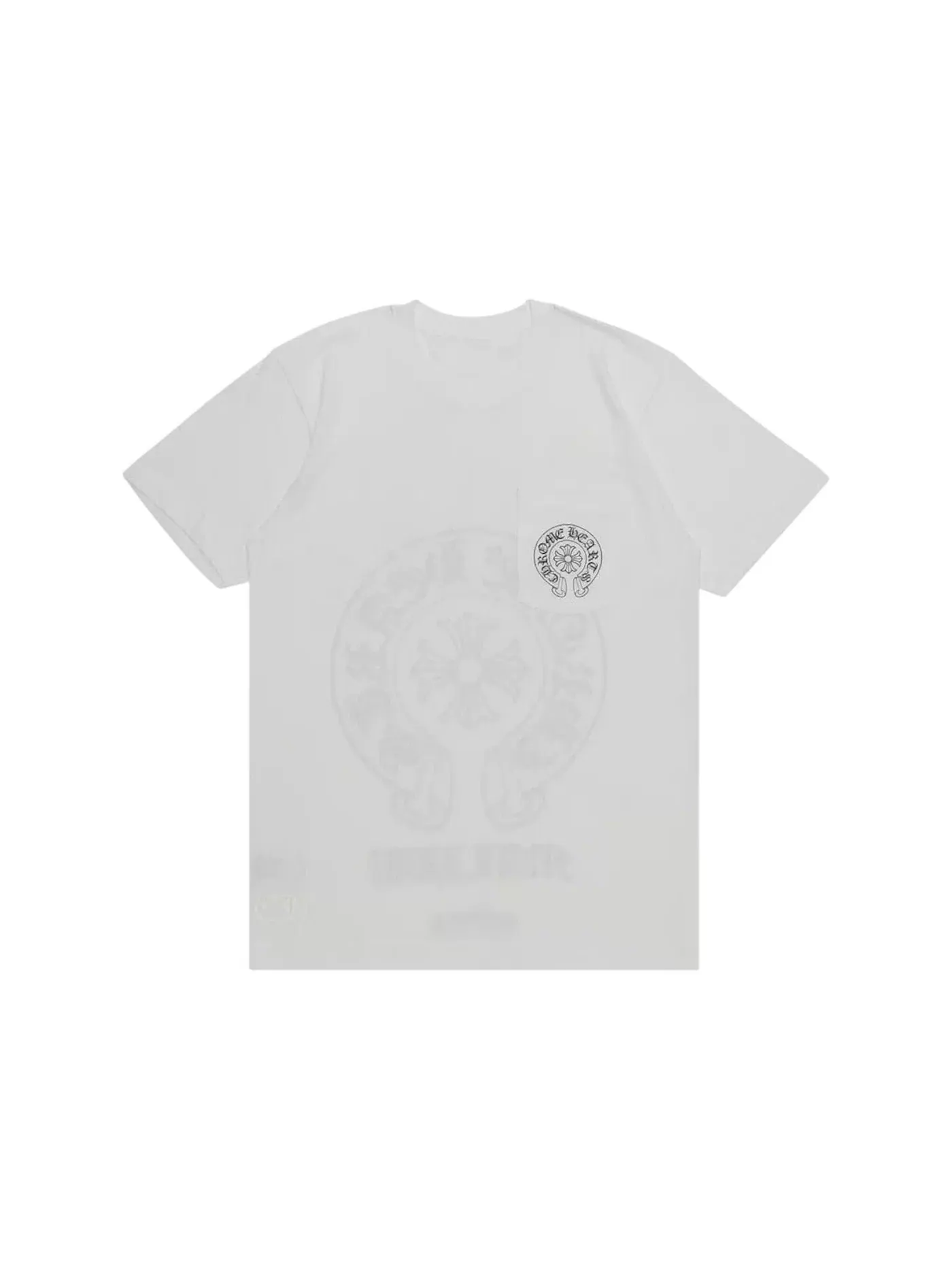 Мужская футболка с принтом Chrome Hearts T-shirt — изображение 2 из 2, белый