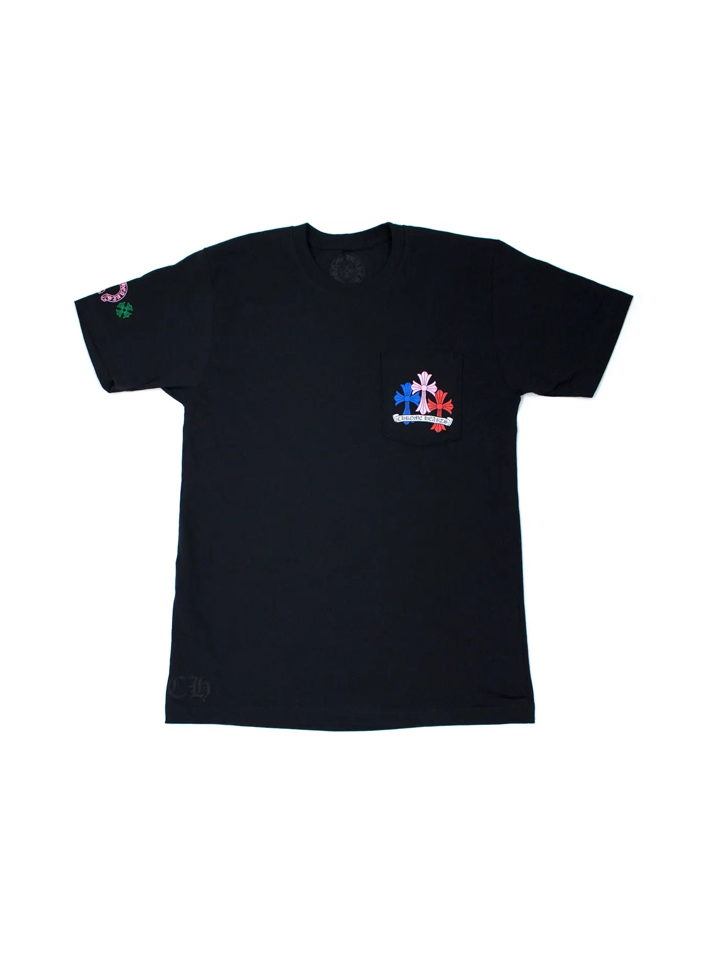 Мужская футболка с принтом T-shirt Chrome Hearts — изображение 2 из 2, черный