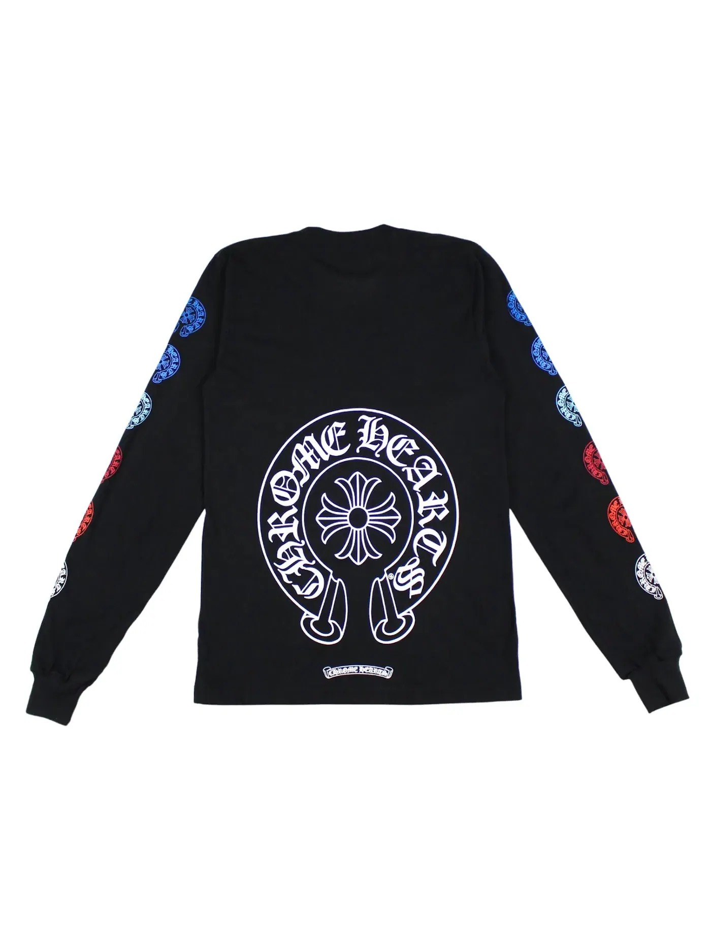 Мужская футболка с длинным рукавом с принтом Chrome Hearts L/S T-shirt — изображение 1 из 3, черный