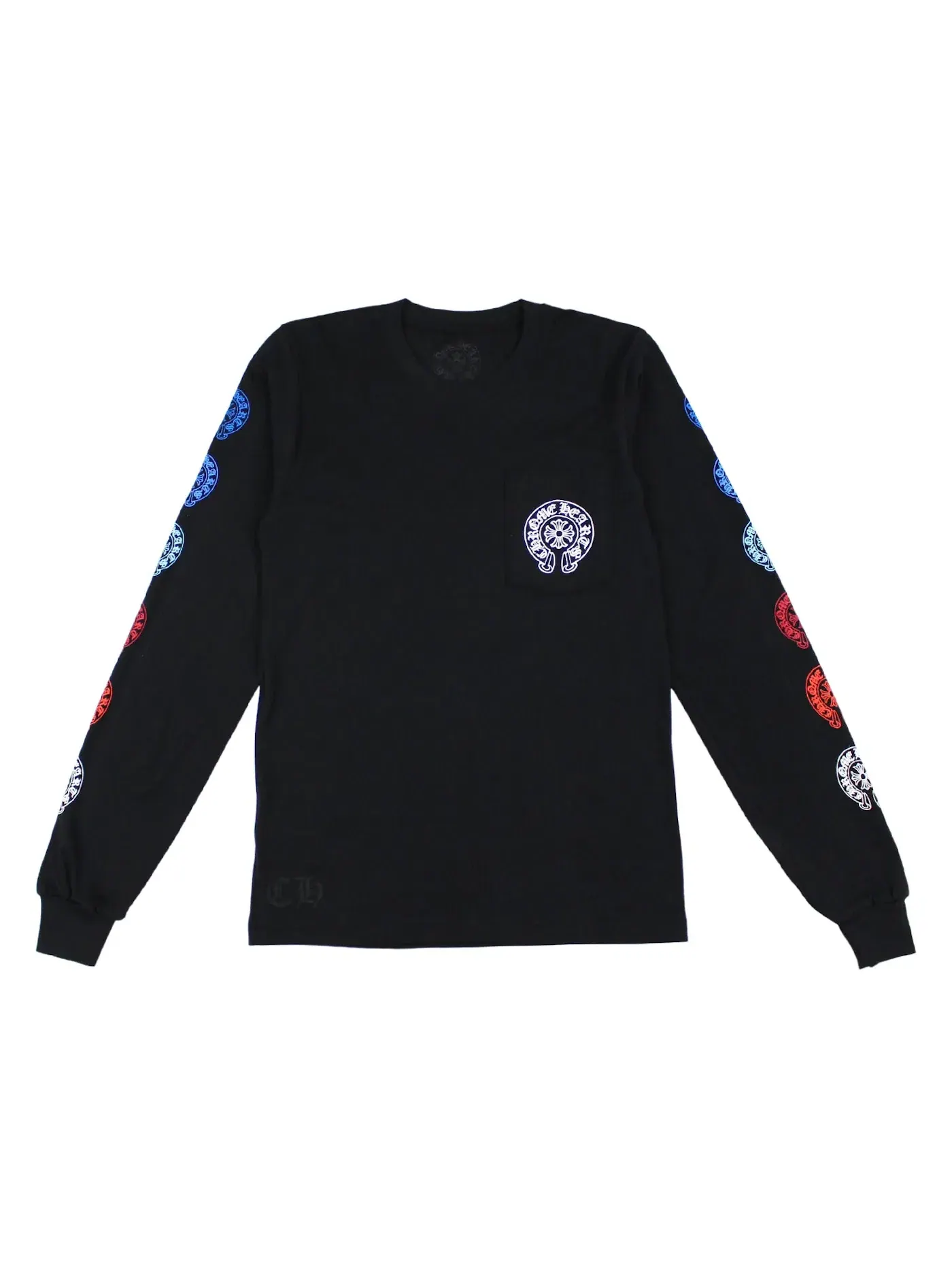 Мужская футболка с длинным рукавом с принтом Chrome Hearts L/S T-shirt — изображение 2 из 3, черный