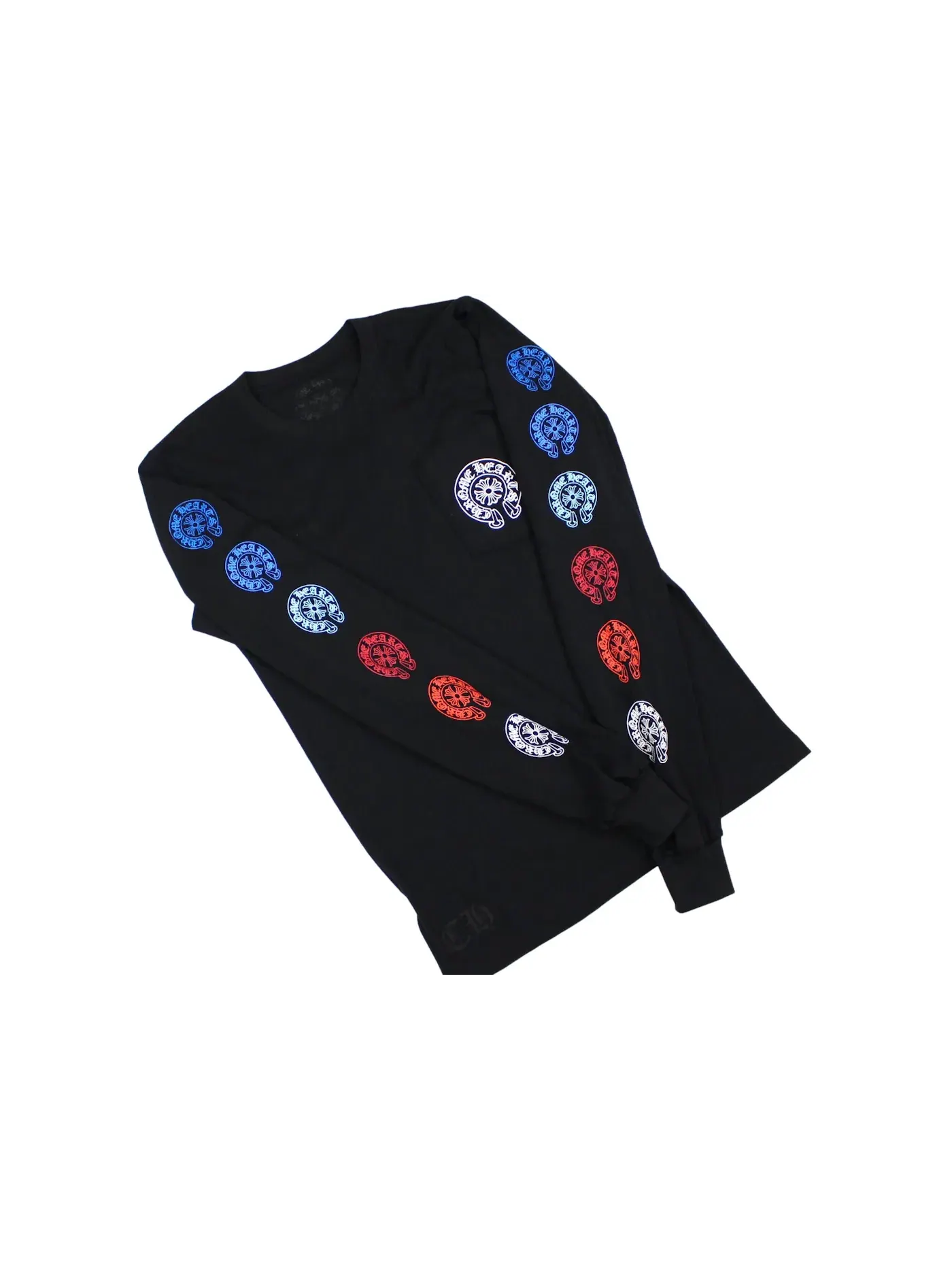 Мужская футболка с длинным рукавом с принтом Chrome Hearts L/S T-shirt — изображение 3 из 3, черный