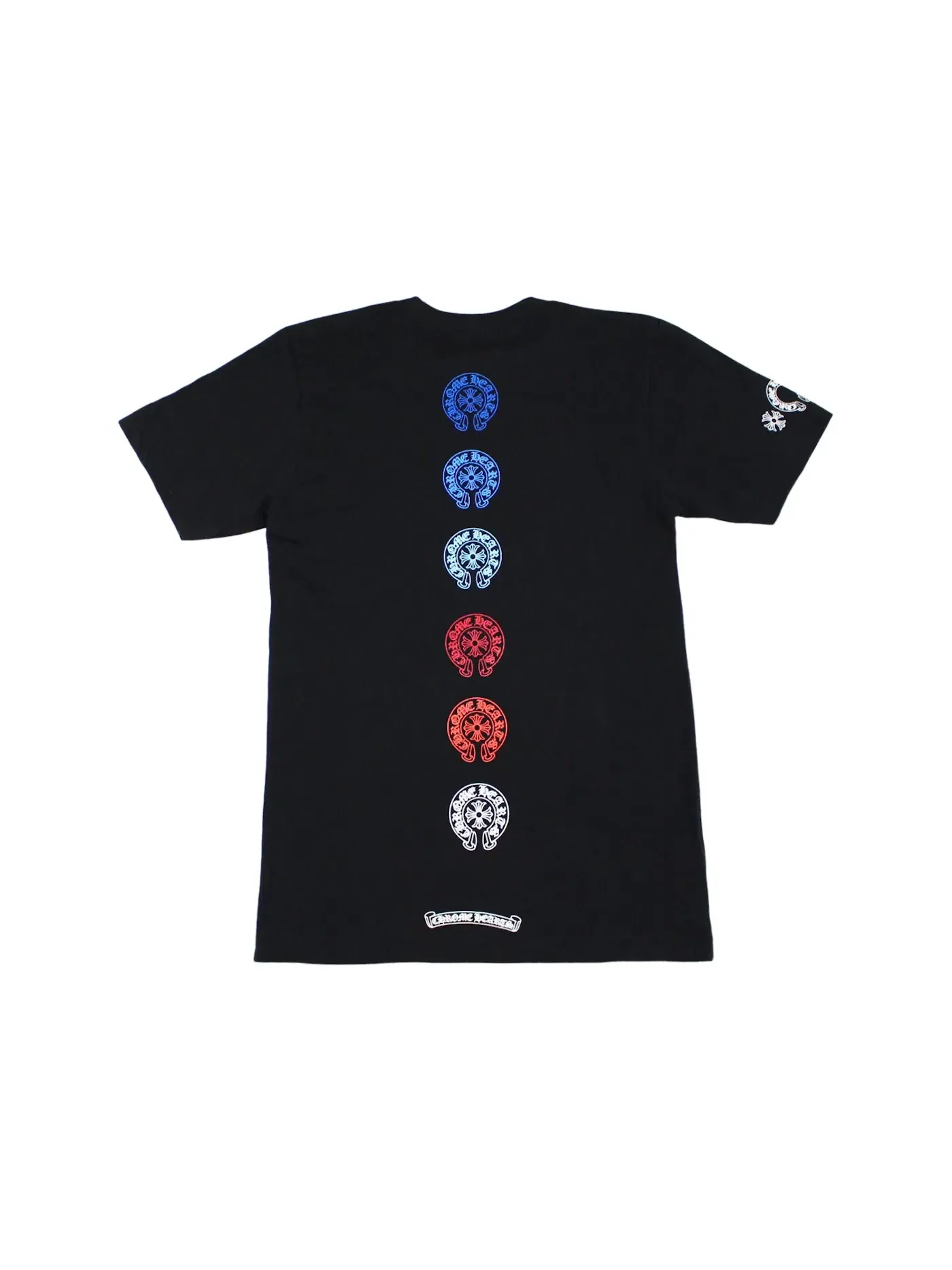 Мужская футболка с принтом Chrome Hearts Multi Color Horse Shoe Chrome Hearts — изображение 1 из 2, черный