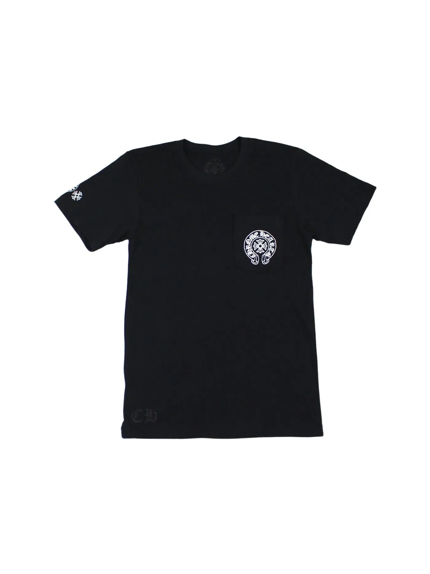 Мужская футболка с принтом Chrome Hearts Multi Color Horse Shoe Chrome Hearts — изображение 2 из 2, черный