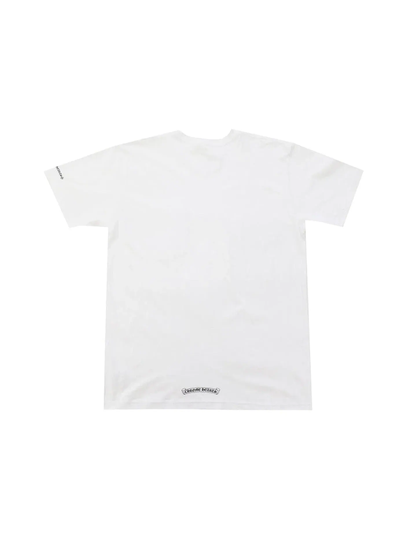 Мужская футболка с принтом Chrome Hearts Neck Letters Logo T-Shirt — изображение 2 из 2, белый