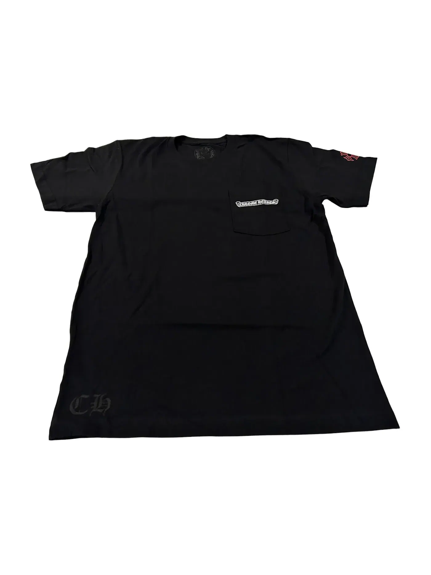 Мужская футболка с принтом Chrome Hearts — изображение 2 из 2, черный/красный