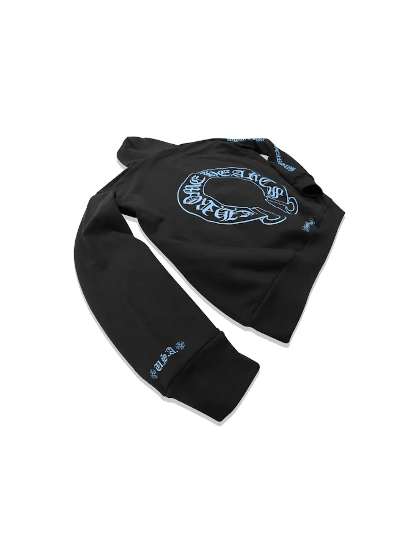 Мужской худи с длинным рукавом Chrome Hearts — изображение 2 из 2, черный/синий