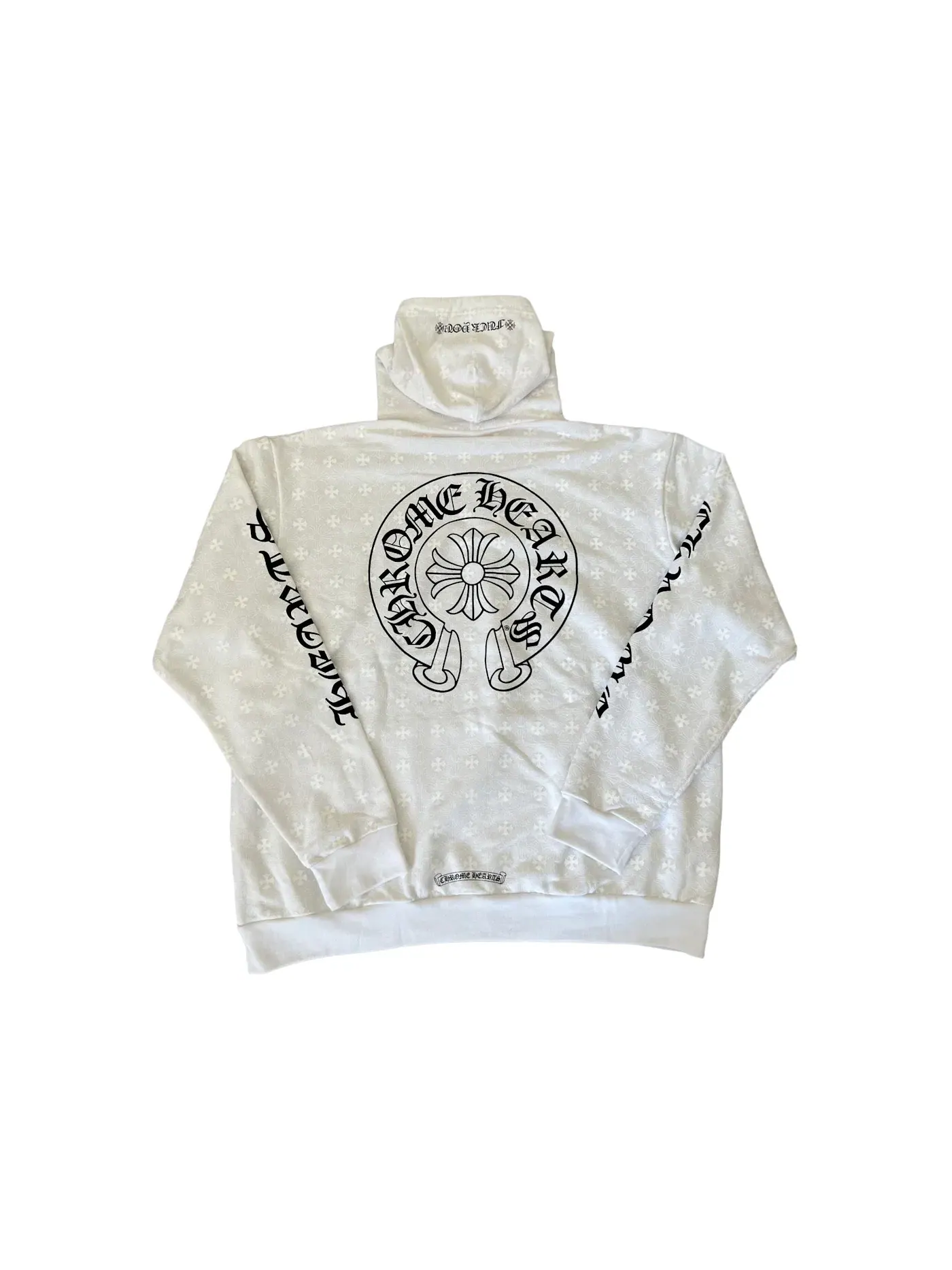 Мужской худи с принтом Plus Cross Horseshoe Chrome Hearts — изображение 1 из 2, белый