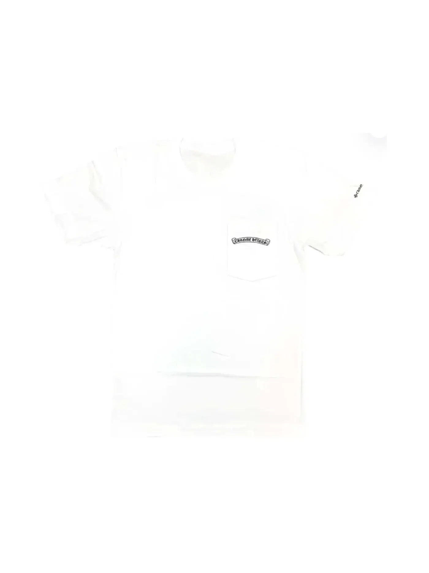 Мужская футболка с нагрудным карманом Scroll Logo Chrome Hearts — изображение 2 из 2, белый
