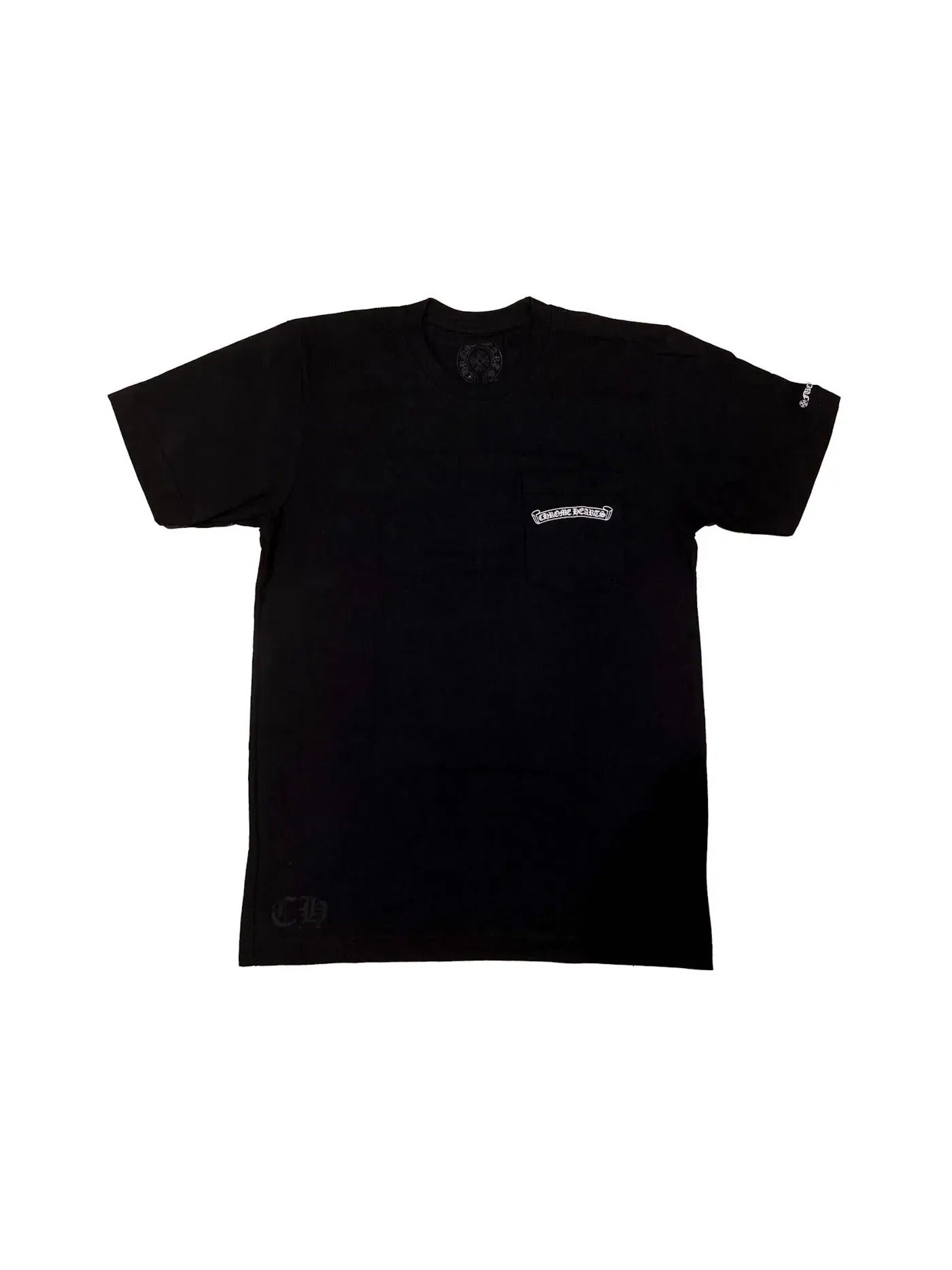 Мужская футболка с принтом Chrome Hearts Scroll Logo T-shirt Chrome Hearts — изображение 2 из 2, черный