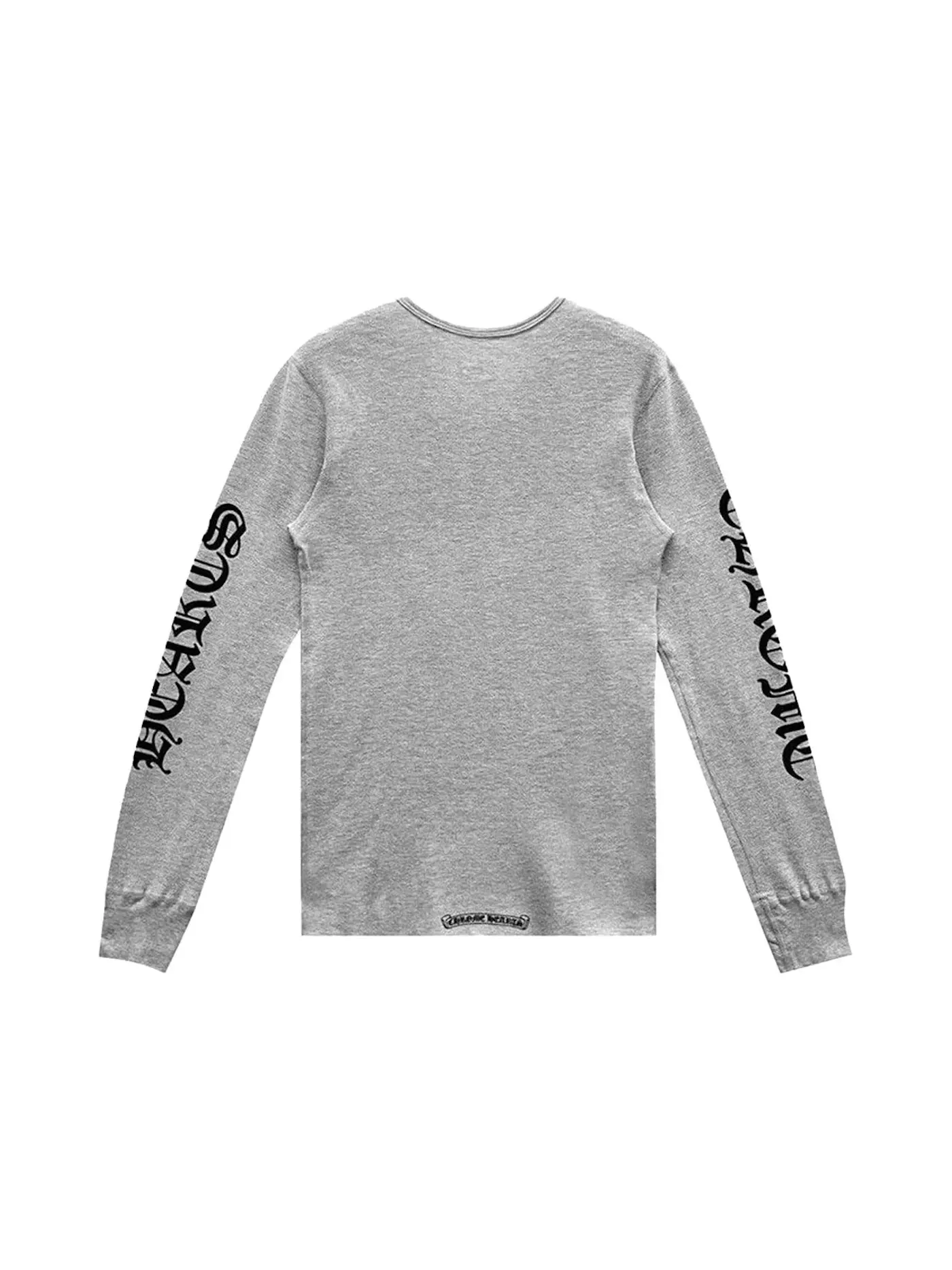 Мужская футболка с длинным рукавом Scroll Sleeve Waffle Thermal Tee Chrome Hearts — изображение 2 из 2, серый