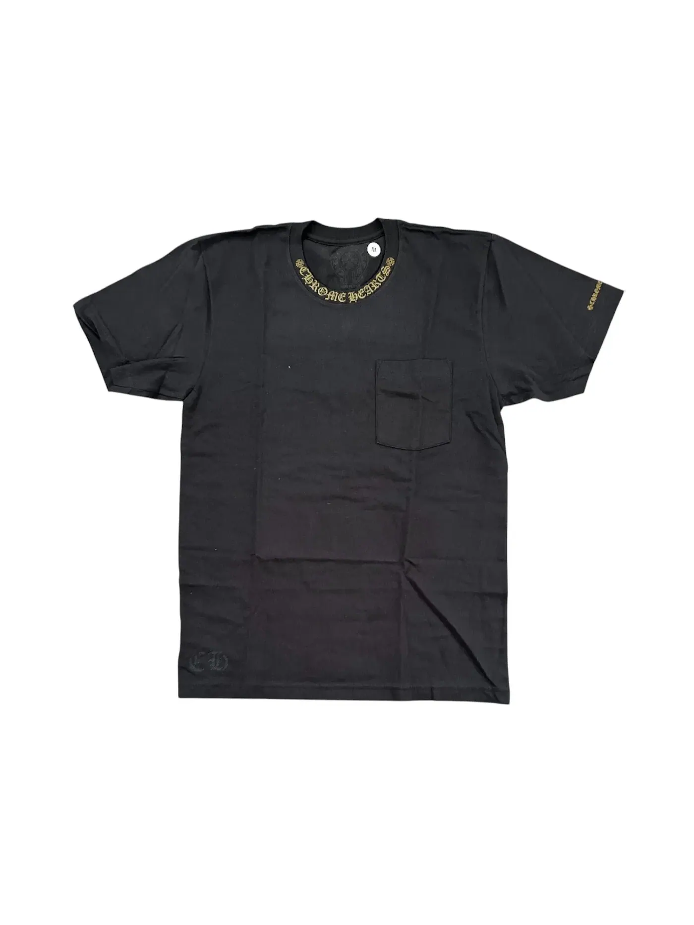 Мужская футболка с коротким рукавом с нагрудным карманом T-shirt Chrome Hearts — изображение 1 из 2, черный/зеленый