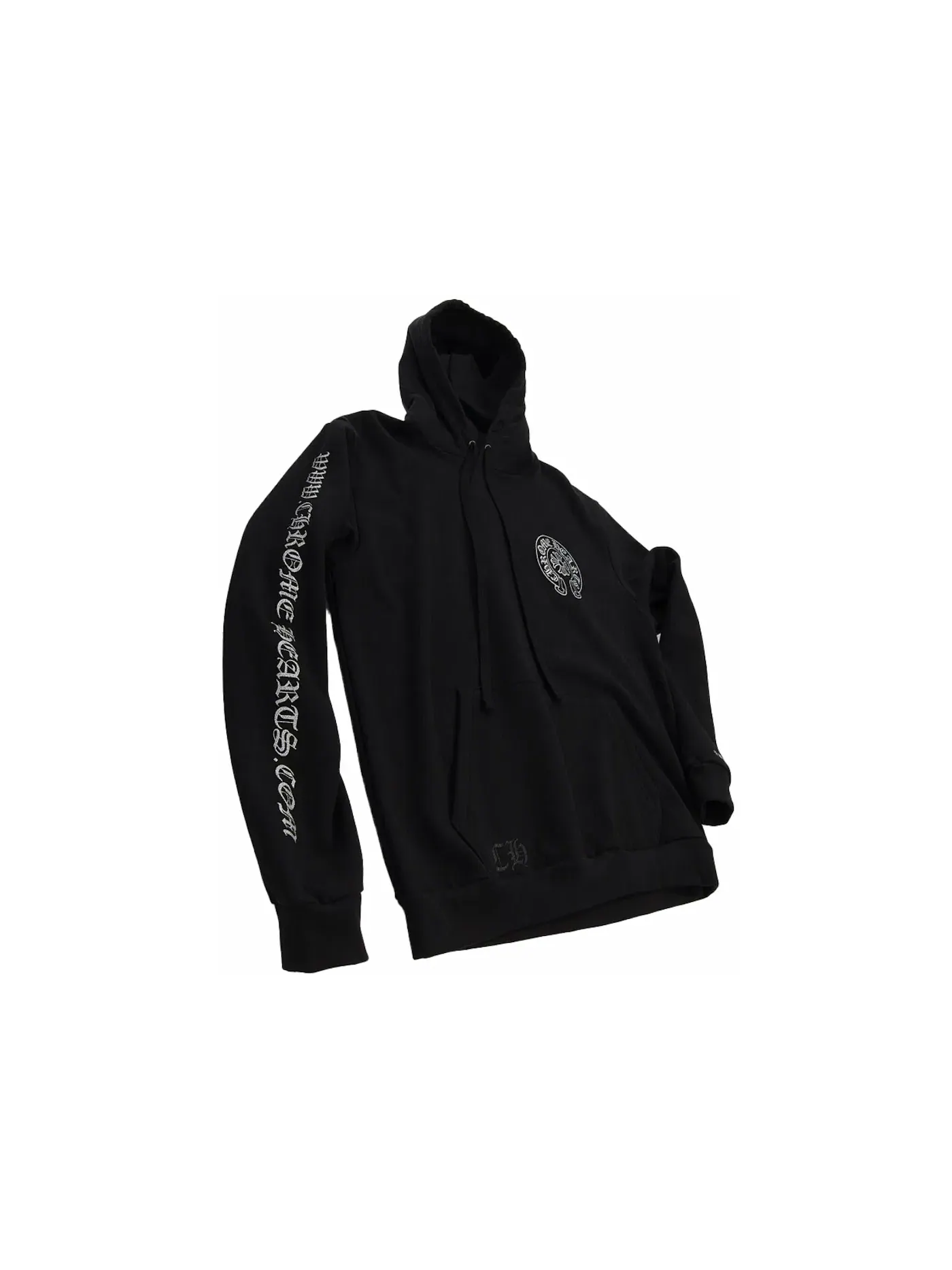 Мужская худи с серебряным глиттером Chrome Hearts — изображение 2 из 2, черный