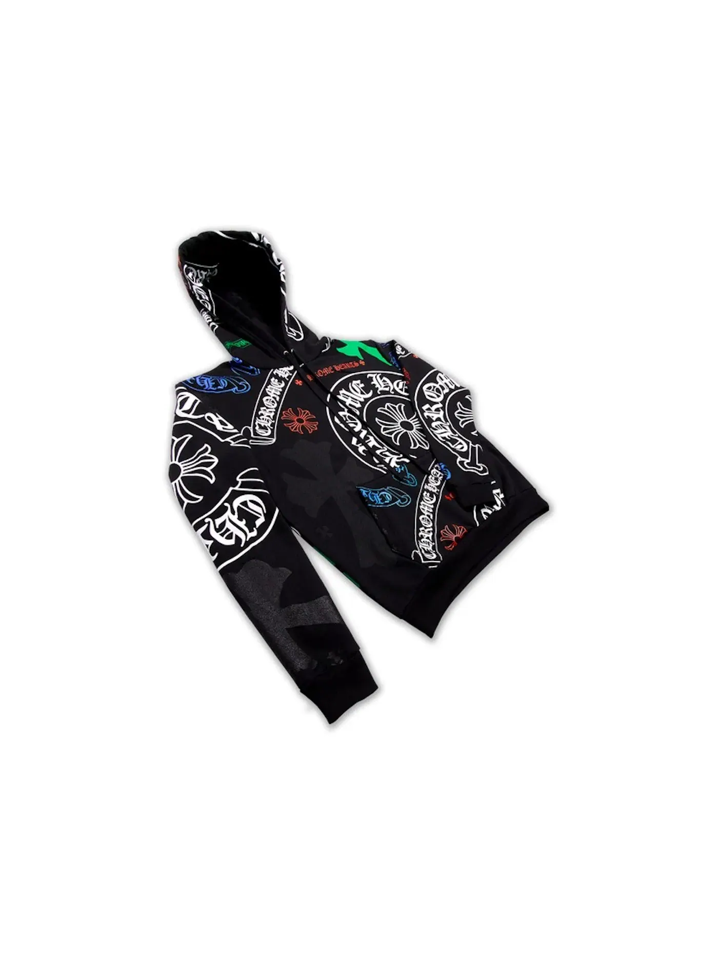 Мужской худи с принтом Chrome Hearts Stencil — изображение 1 из 2, черный