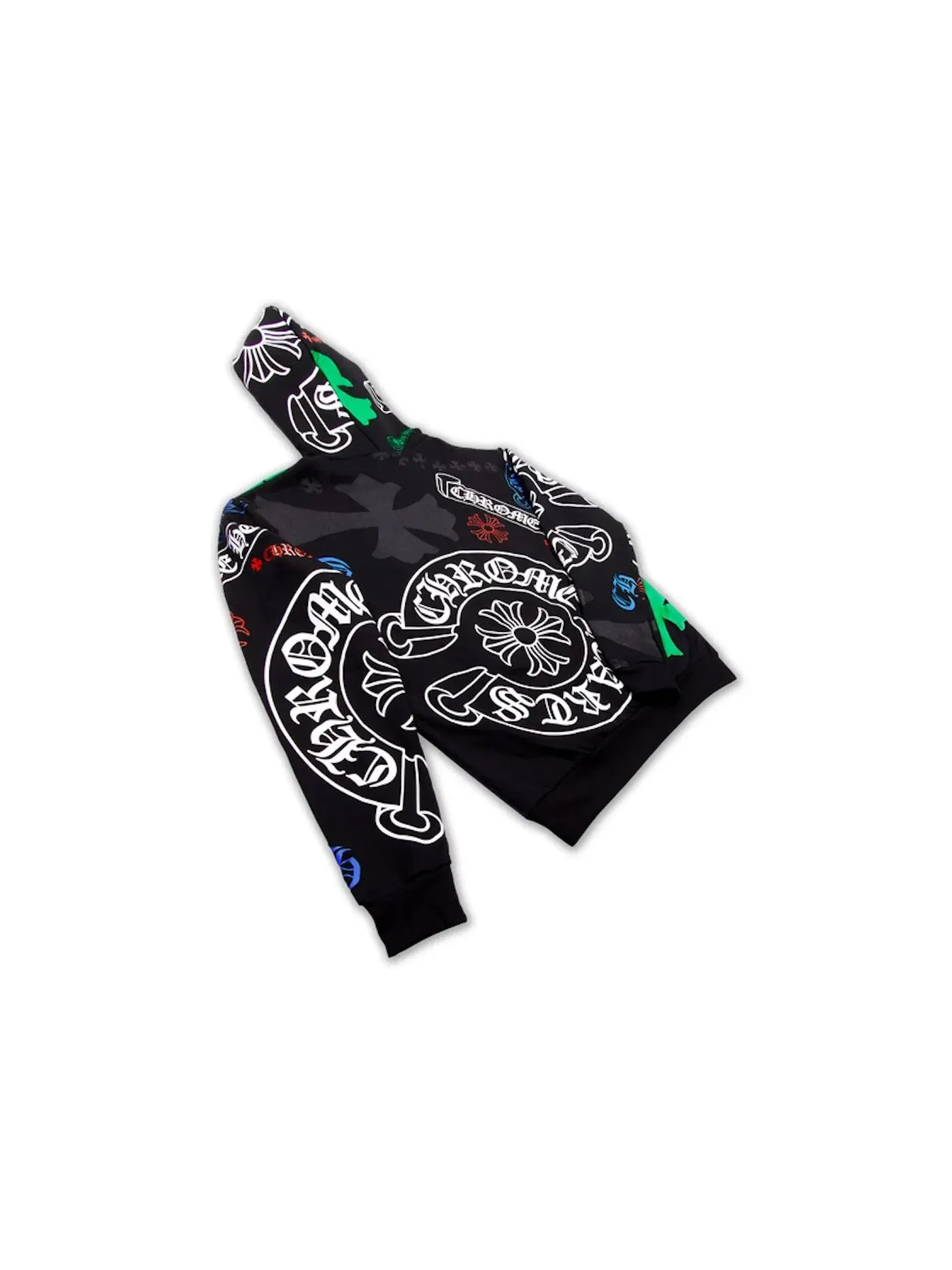 Мужской худи с принтом Chrome Hearts Stencil — изображение 2 из 2, черный
