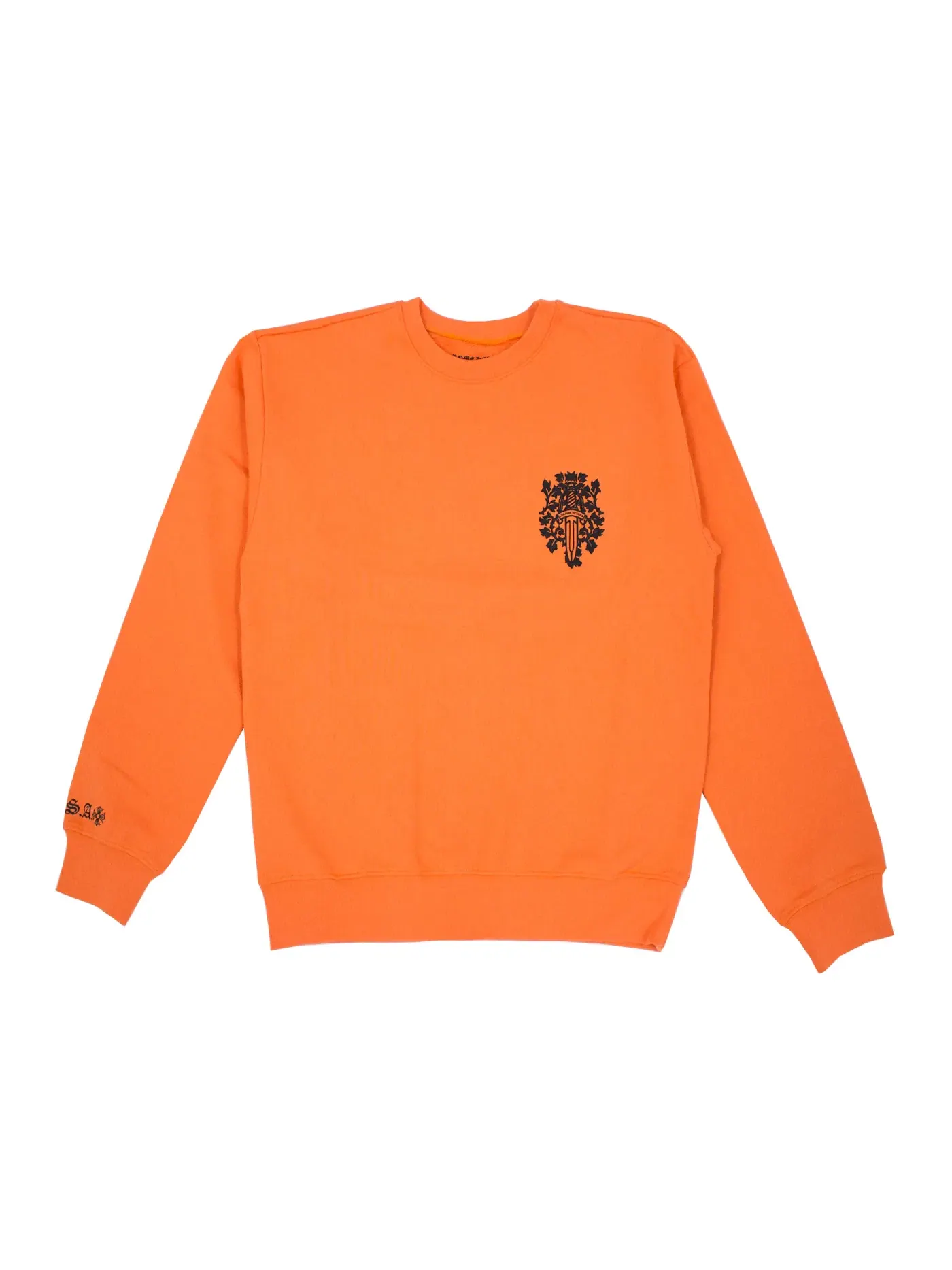 Мужской свитшот с вышивкой Chrome Hearts Vine Dagger Crewneck Sweatshirt — изображение 2 из 2, оранжевый/черный