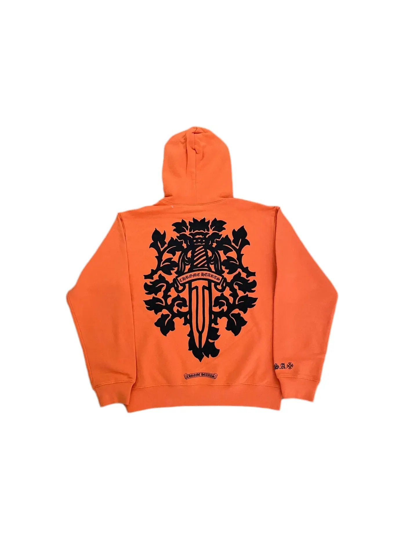 Мужской худи с принтом Chrome Hearts Vine Dagger Hoodie Orange/Black — изображение 1 из 1