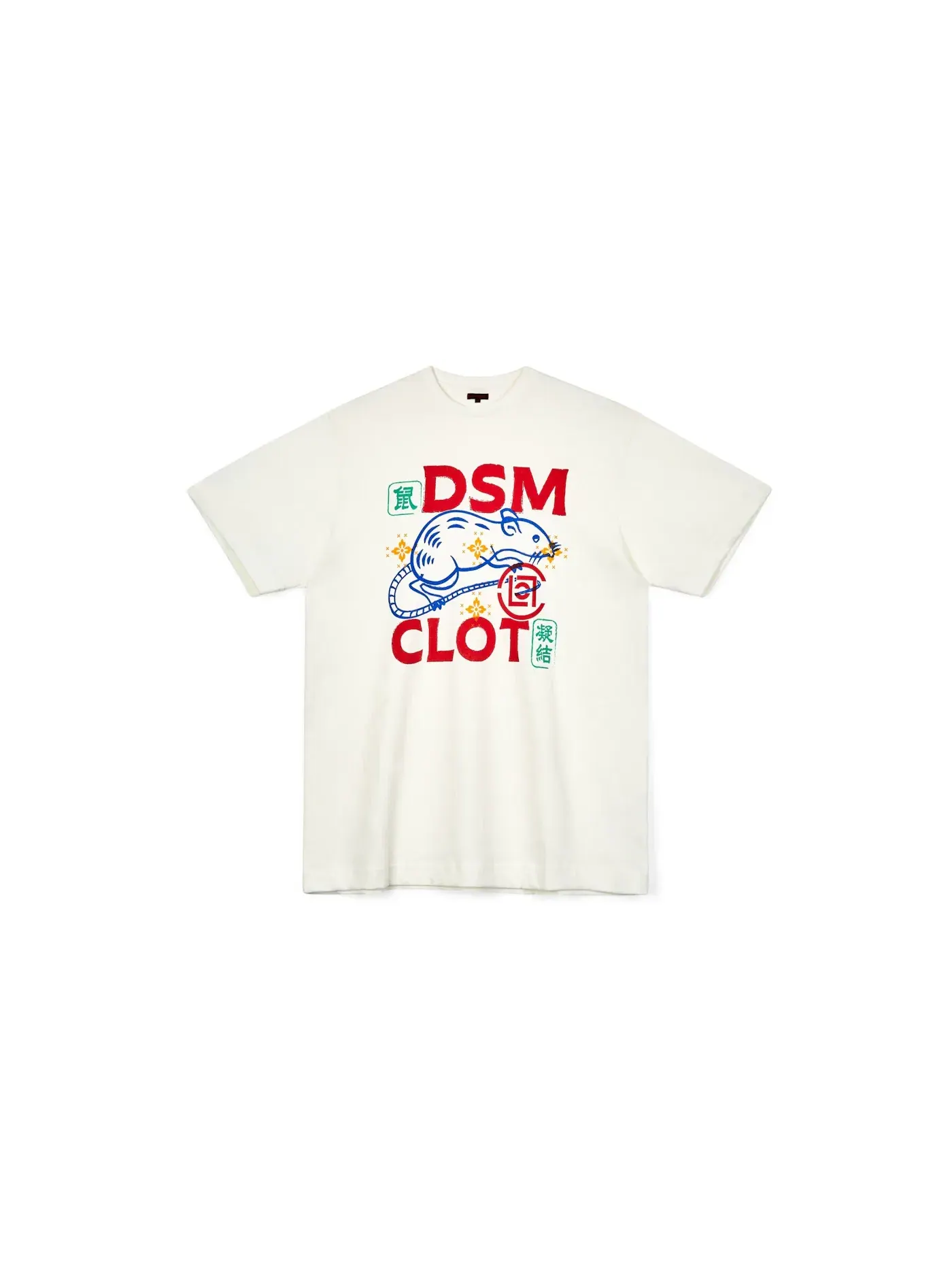 Мужская футболка с принтом CLOT x Dover Street Market Year of the Rat T-Shirt CLOT