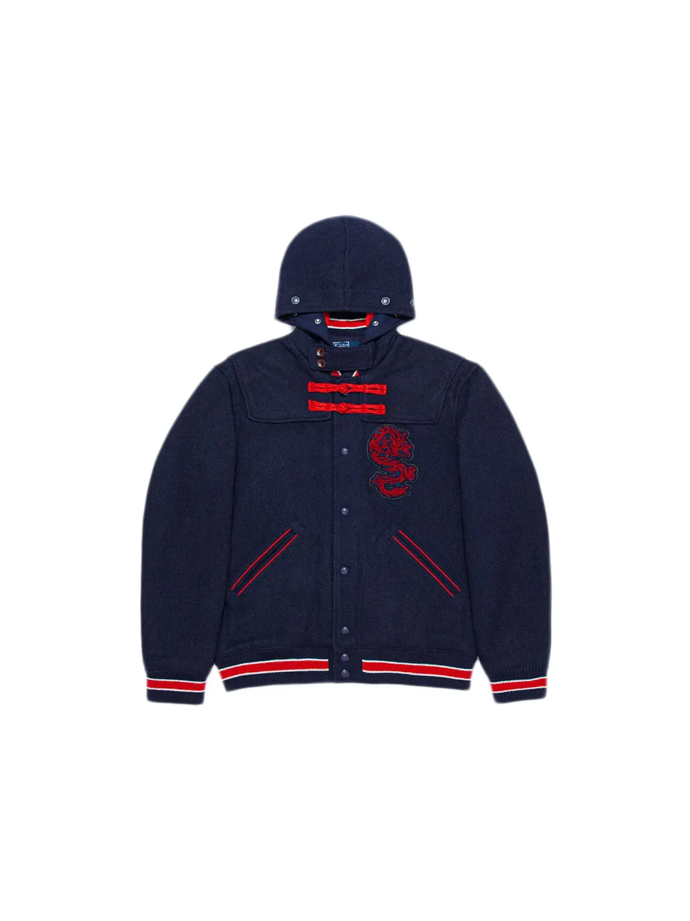 Мужская куртка с патчами Patch Jacket CLOT — изображение 1 из 2, темно-синий