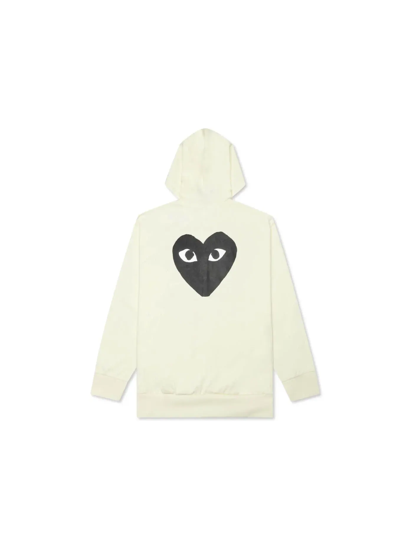 Унисекс худи с принтом Big Black Heart Comme des Garcons PLAY — изображение 2 из 3, белый