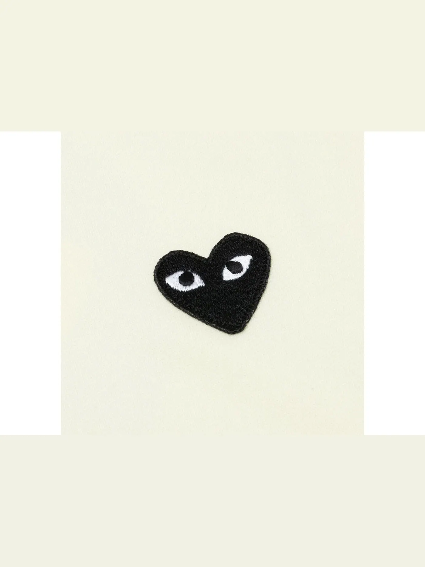 Унисекс худи с принтом Big Black Heart Comme des Garcons PLAY — изображение 3 из 3, белый