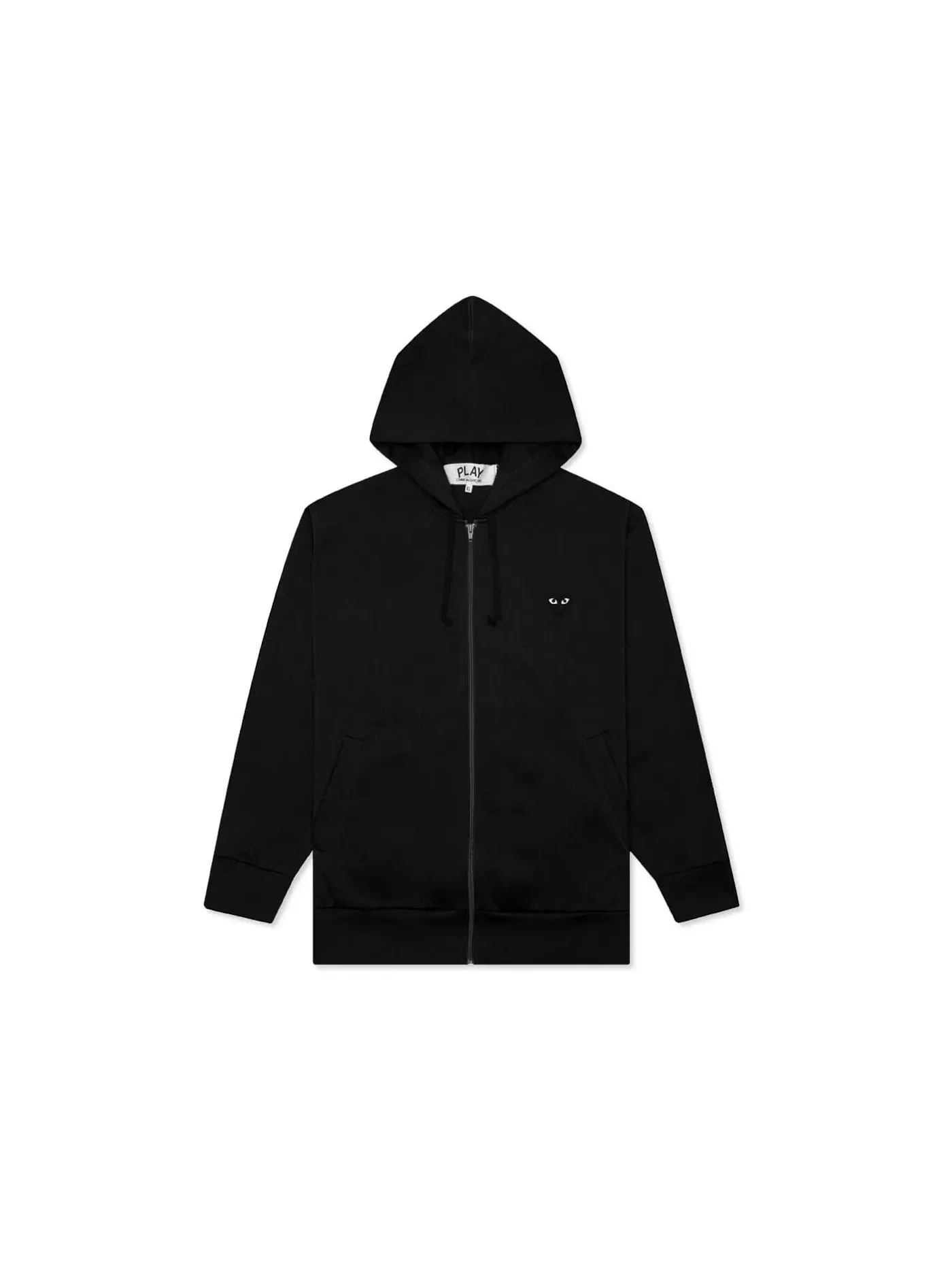 Унисекс худи на молнии с принтом Hoodie Comme des Garcons PLAY — изображение 1 из 3, черный