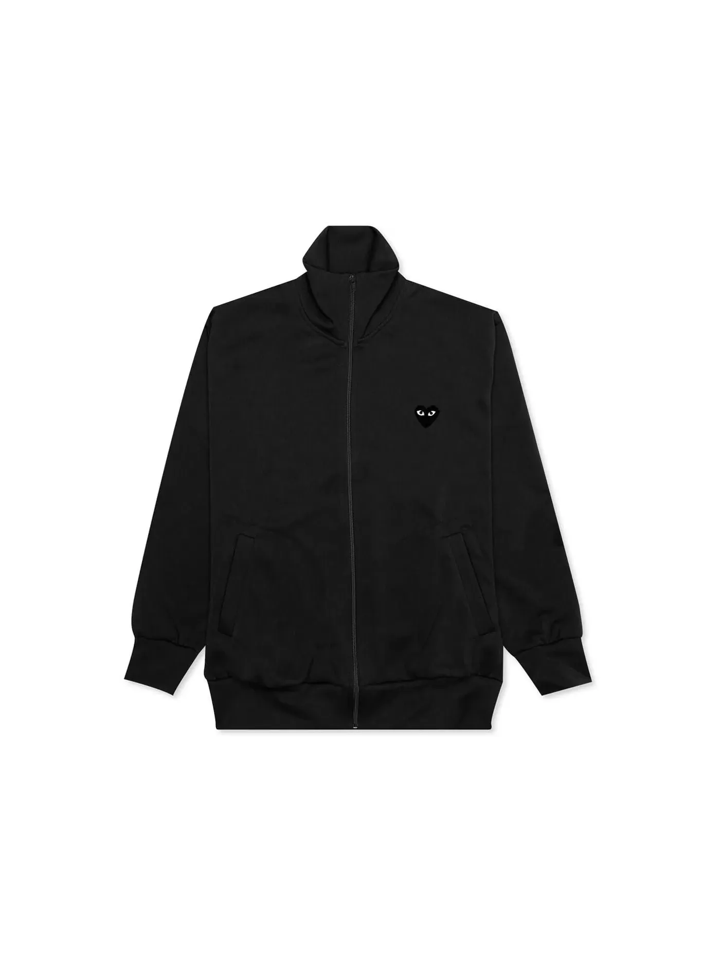 Женская толстовка на молнии с принтом Big Black Heart Comme des Garcons PLAY — изображение 1 из 3, черный