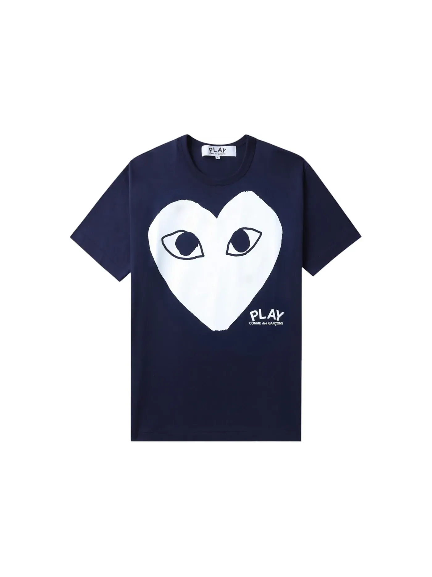 Детская футболка хлопковая Comme des Garcons PLAY Tee — изображение 1 из 1, темно-синий
