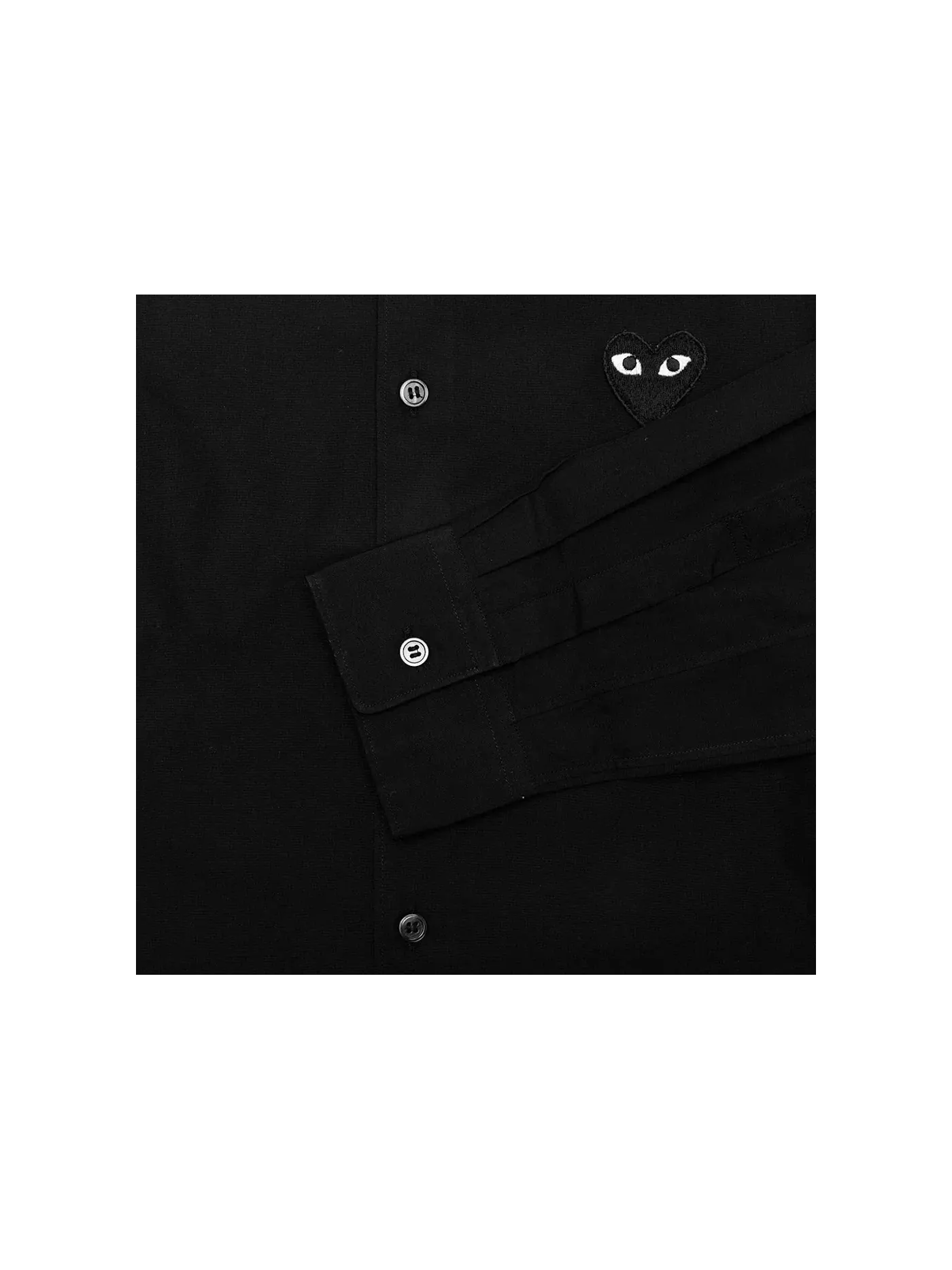 Детская рубашка с принтом Comme des Garcons PLAY — изображение 3 из 3, черный