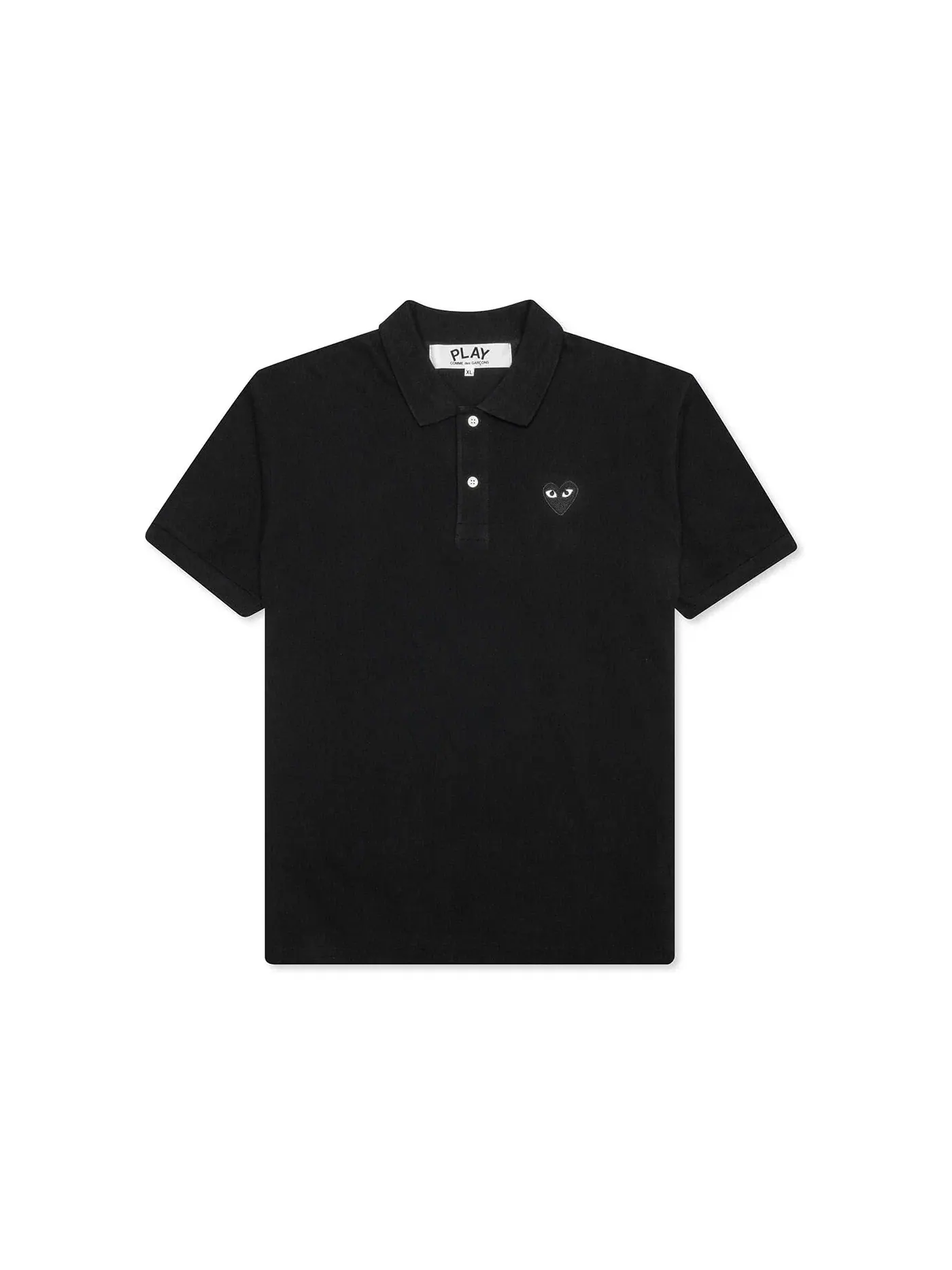 Женское поло с эмблемой Polo Comme des Garcons PLAY — изображение 1 из 2, черный