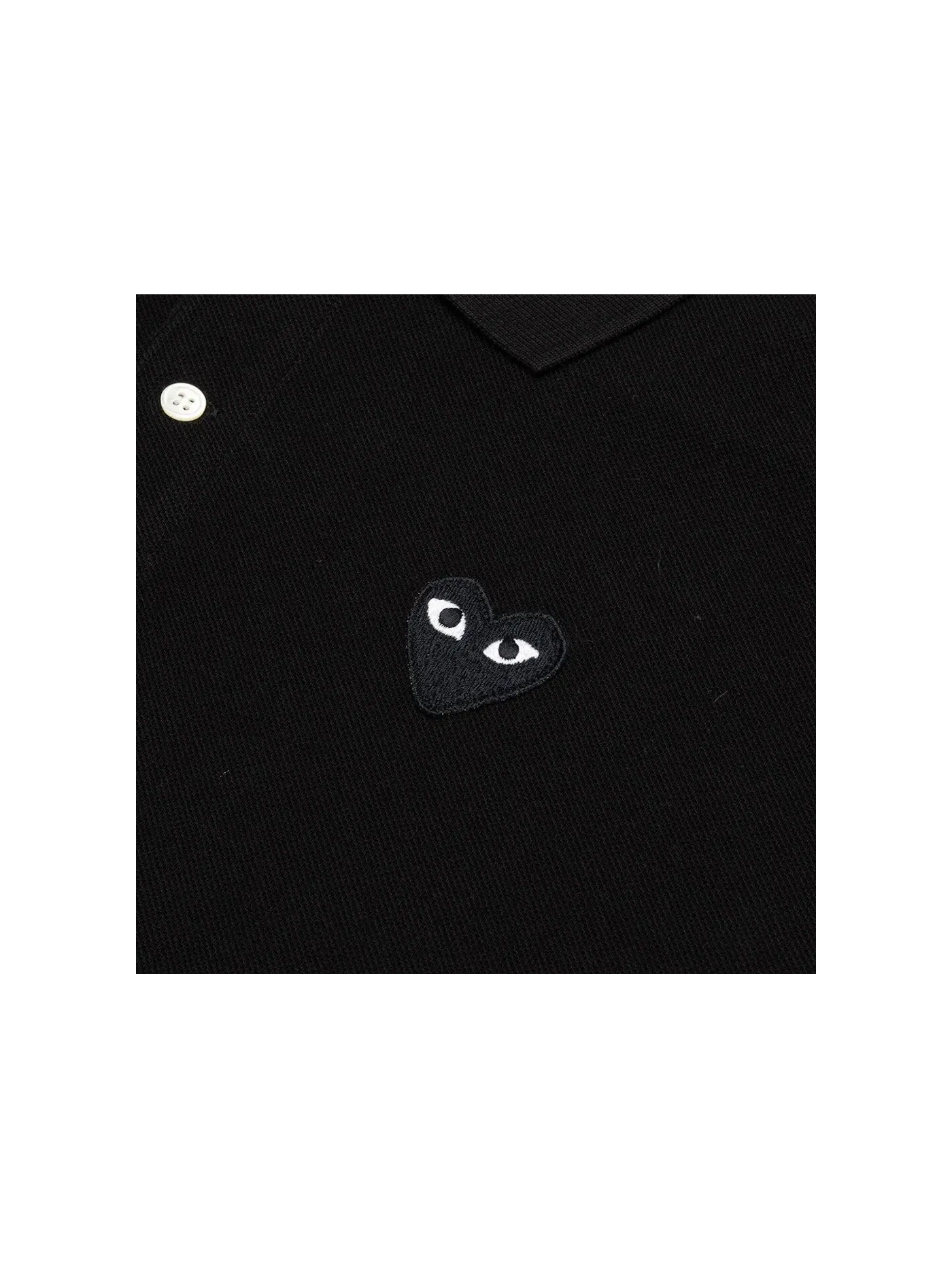 Женское поло с эмблемой Polo Comme des Garcons PLAY — изображение 2 из 2, черный