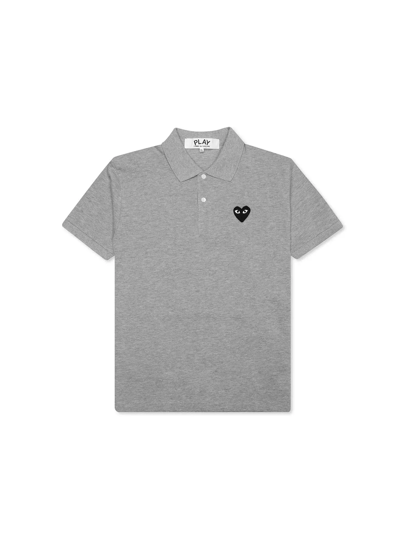 Детская рубашка-поло с эмблемой Polo Comme des Garcons PLAY — изображение 1 из 2, серый