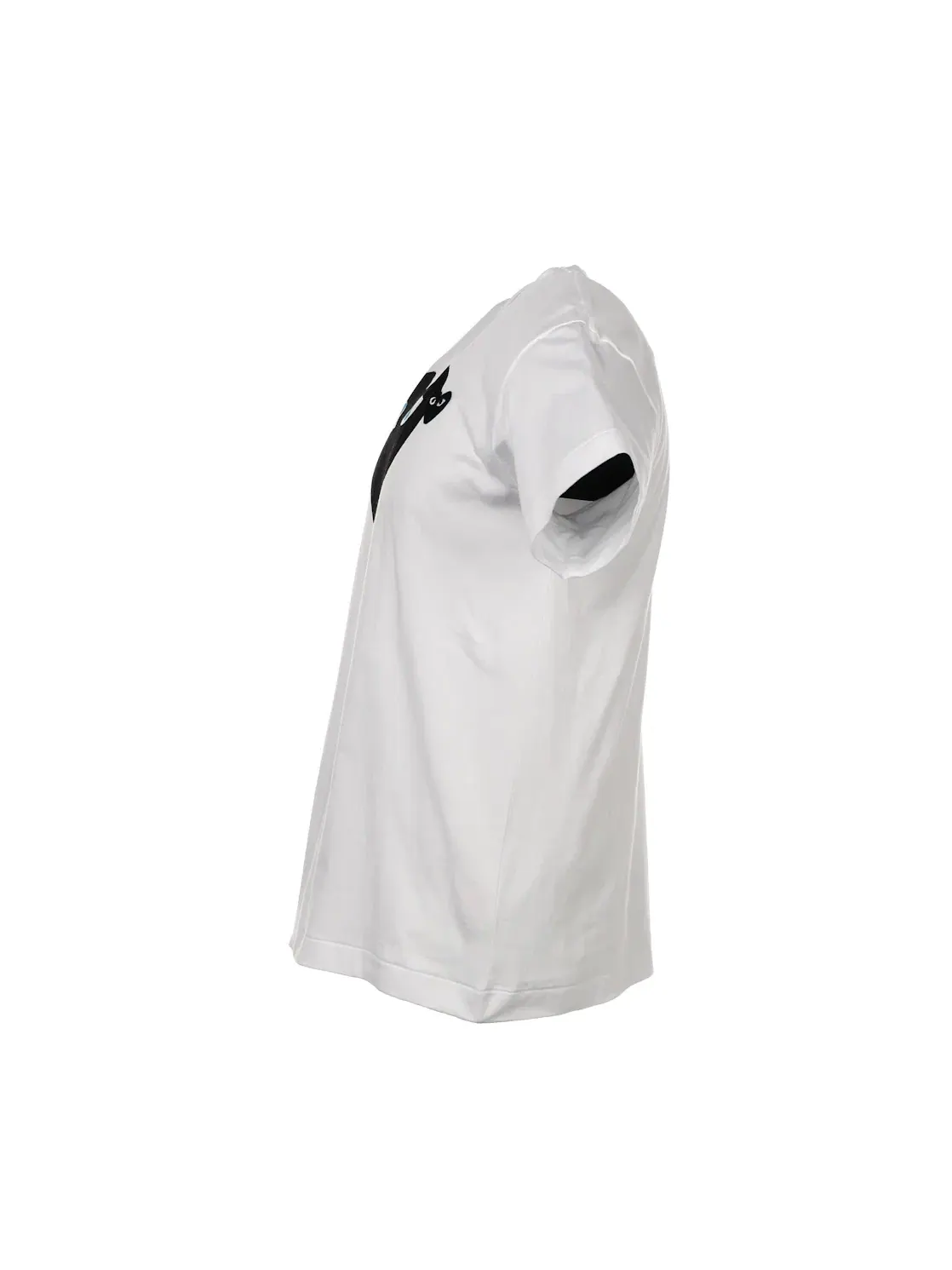 Унисекс футболка с принтом Comme des Garcons PLAY — изображение 2 из 4, белый