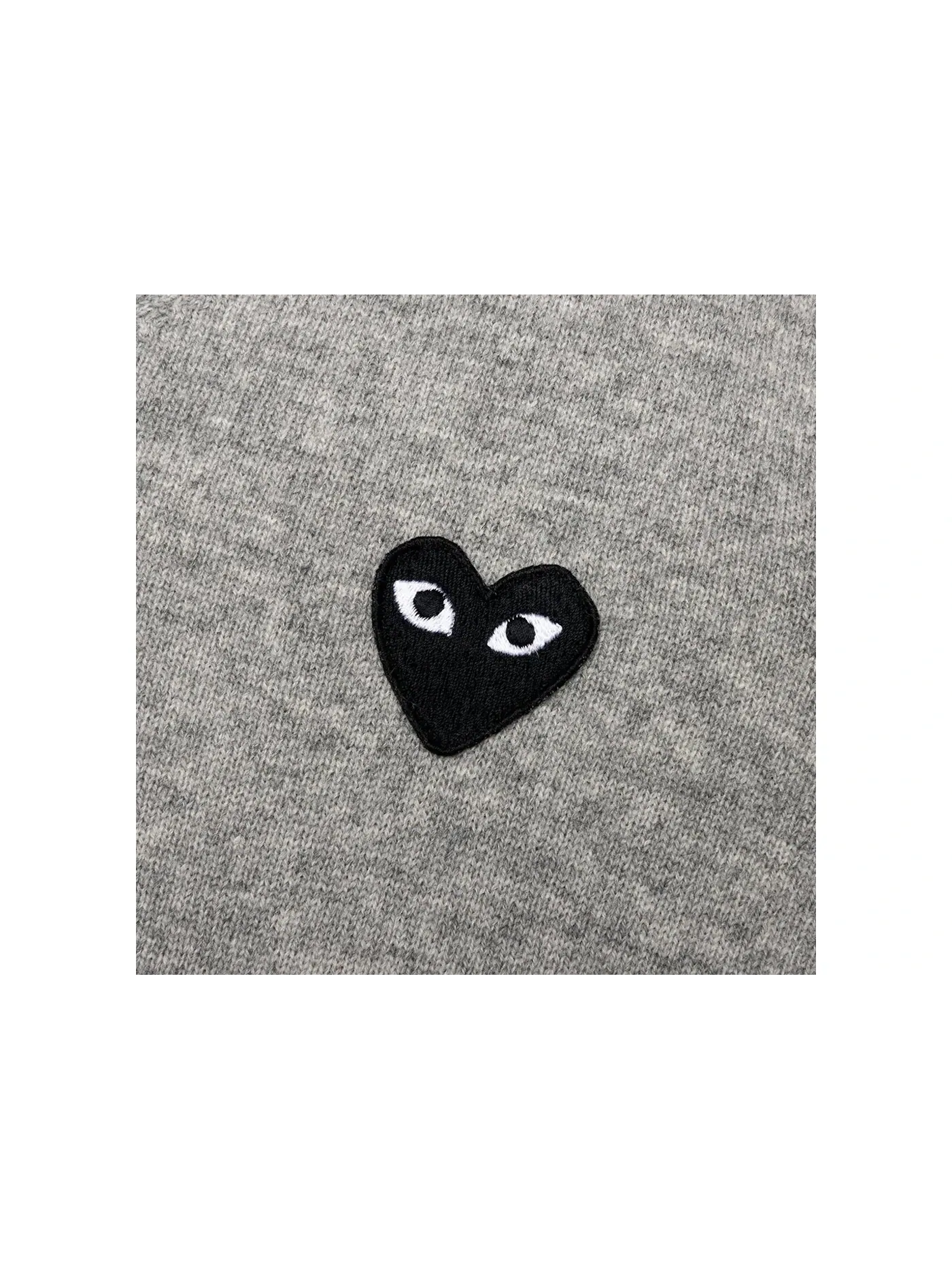 Детский свитер с V-образным вырезом Black Heart Comme des Garcons PLAY — изображение 2 из 2, серый