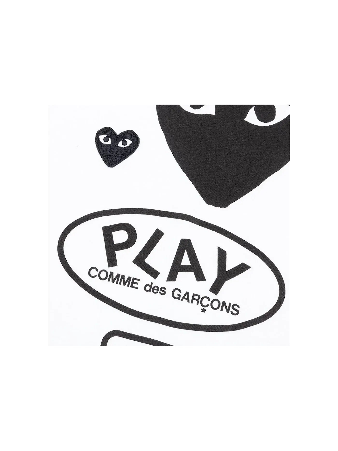 Детская футболка с длинным рукавом Comme des Garcons PLAY — изображение 2 из 3, белый