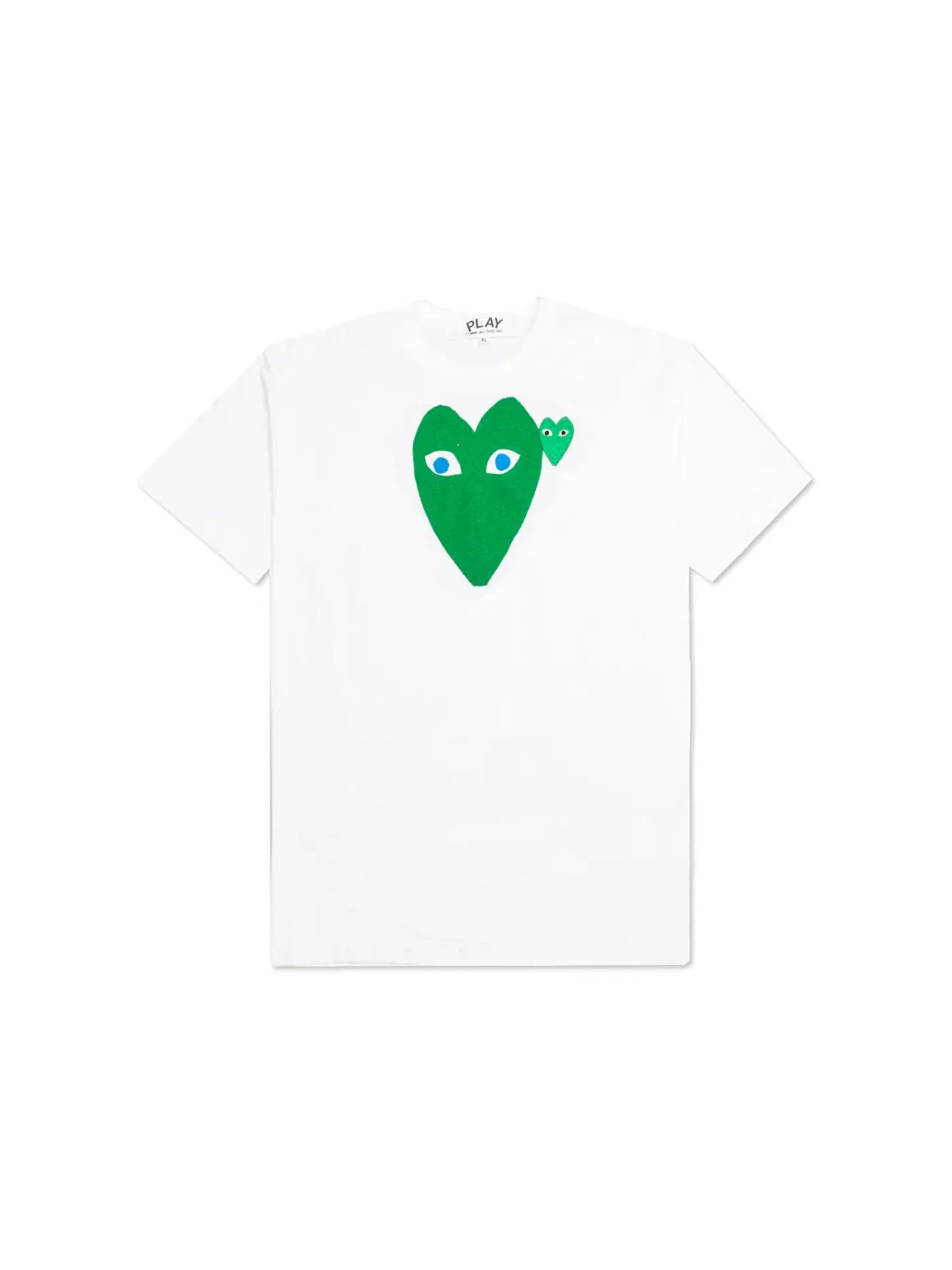 Футболка с длинным рукавом Blue Eyed Green Heart Comme des Garcons PLAY — изображение 1 из 2, белый